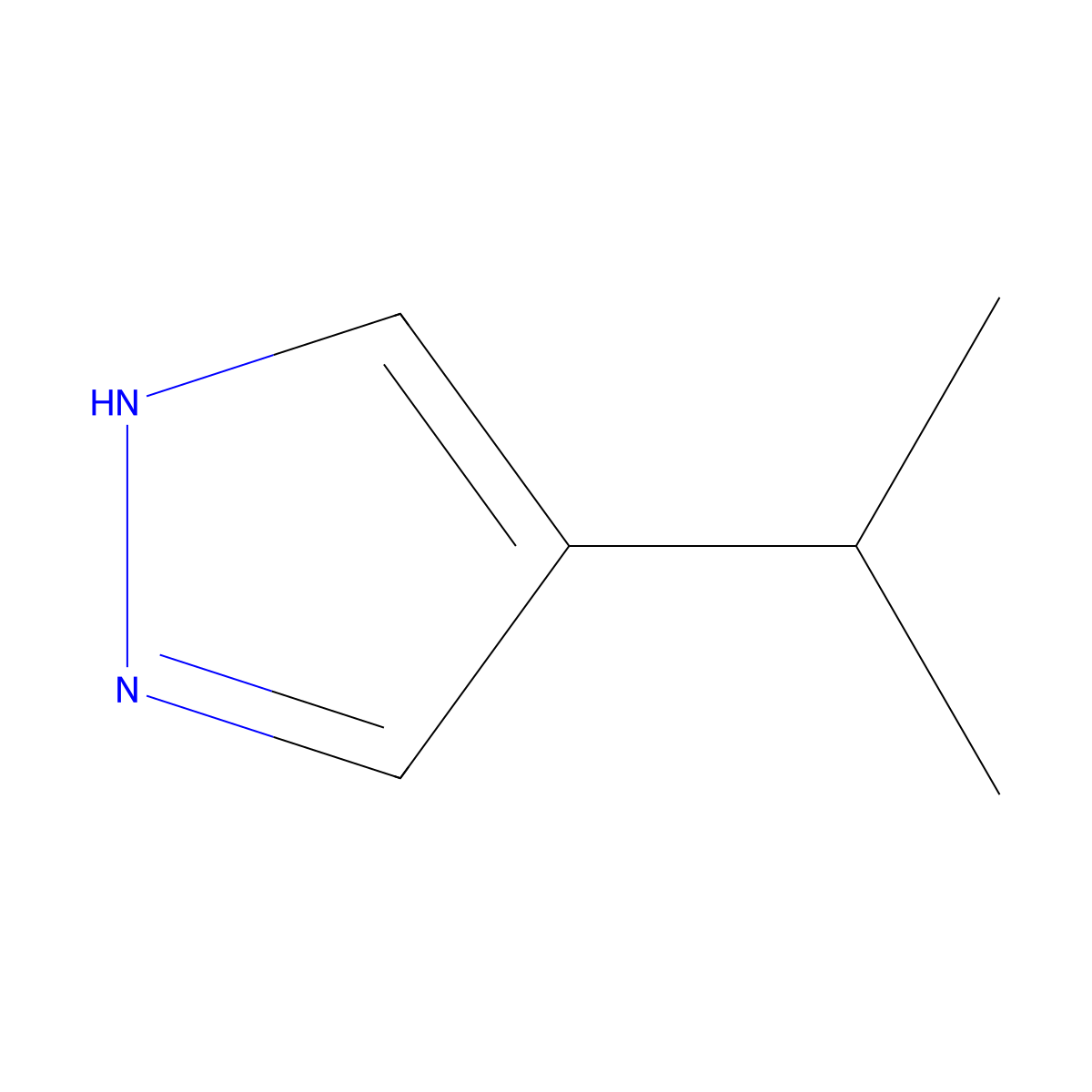 4-(Propan-2-yl)-1H-pyrazole molecular structure, CAS 13753-53-2