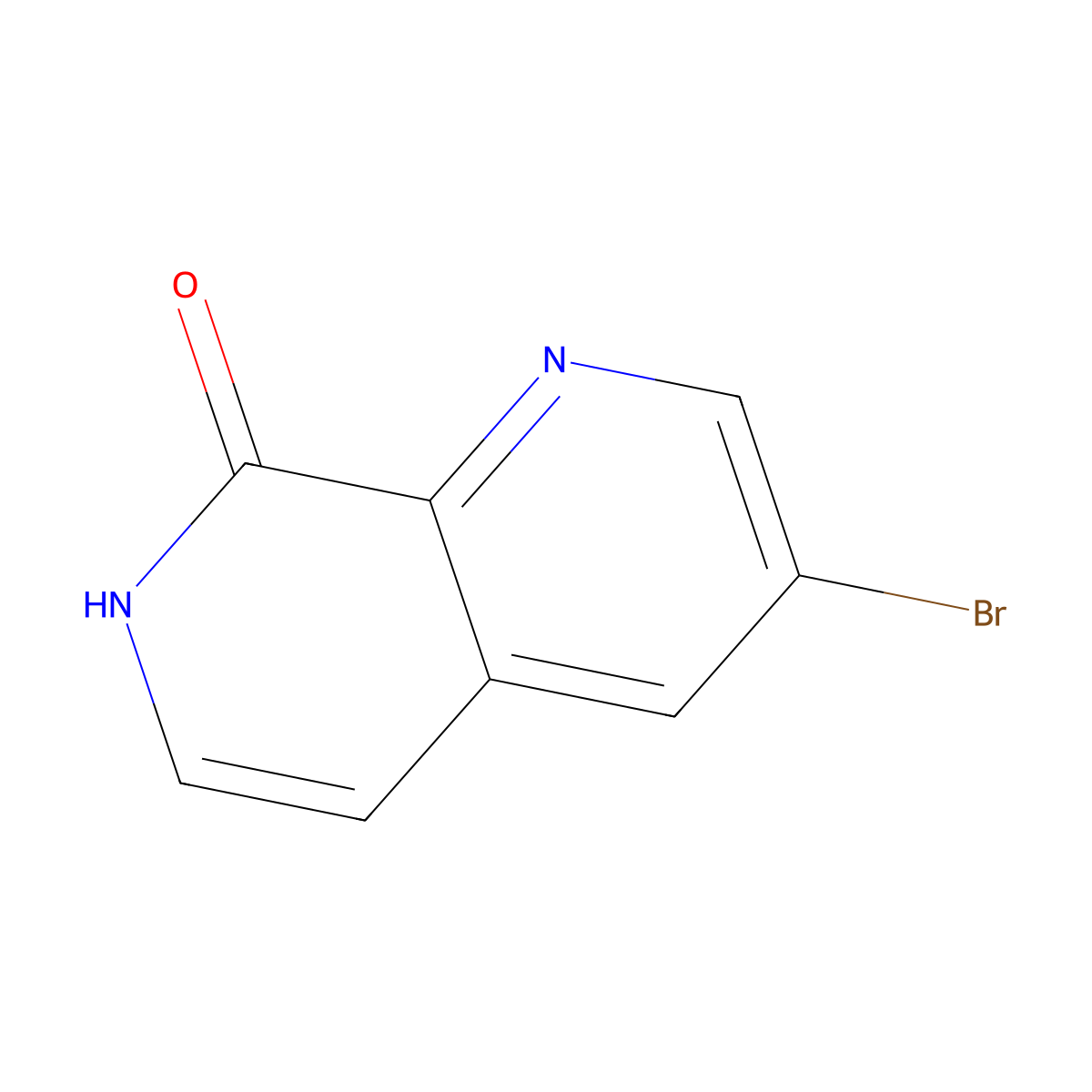 3-Bromo-1,7-naphthyridin-8-ol molecular structure, CAS 1375301-90-8