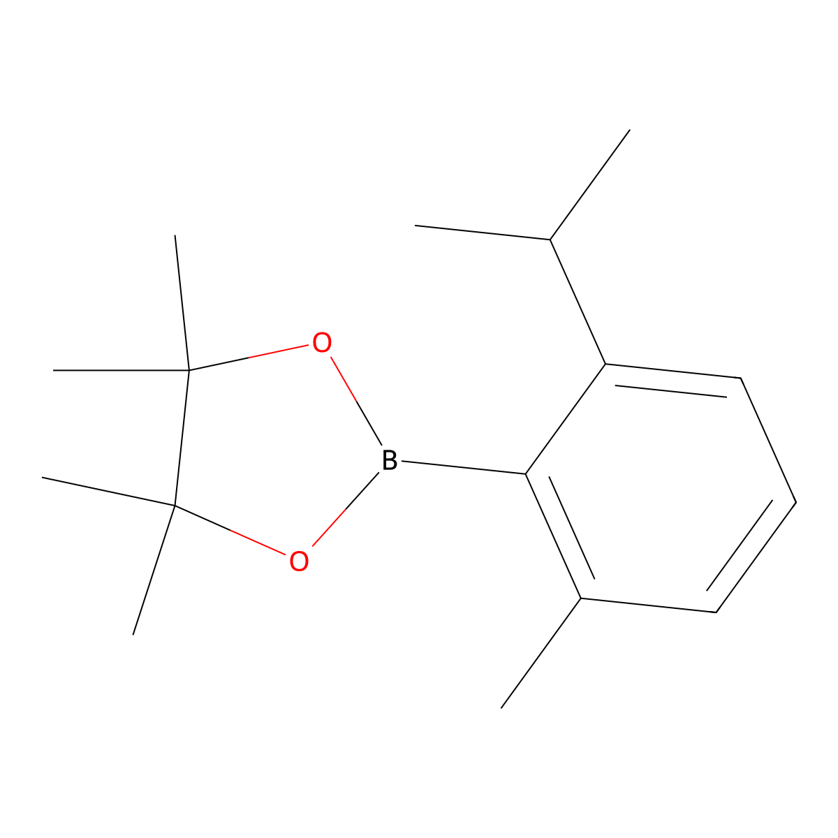 2-(2-Isopropyl-6-methylphenyl)-4,4,5,5-tetramethyl-1,3,2-dioxaborolane molecular structure, CAS 1375301-93-1