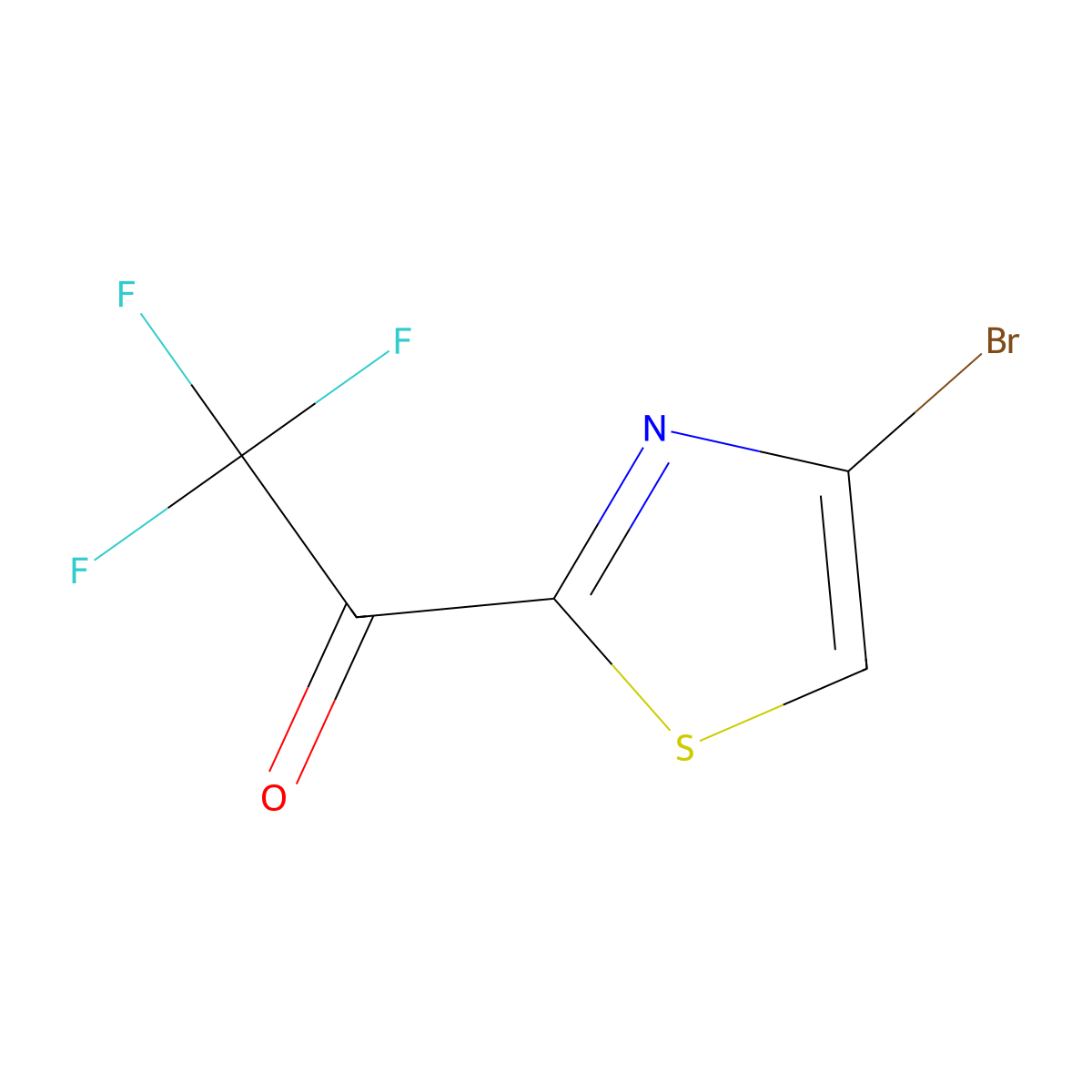 1-(4-Bromothiazol-2-yl)-2,2,2-trifluoroethanone molecular structure, CAS 1375302-33-2