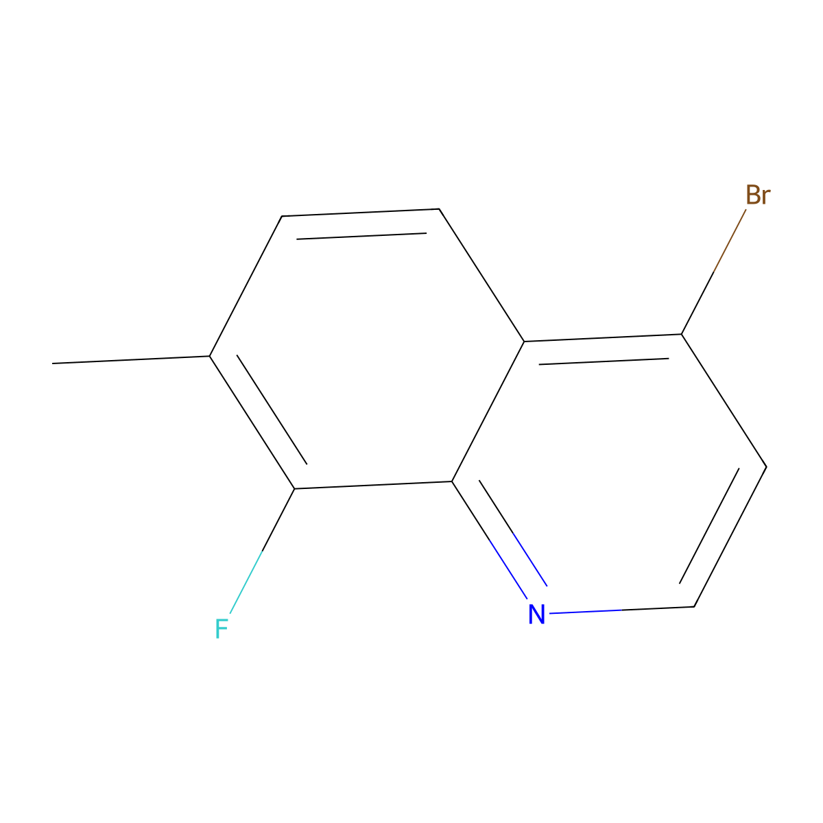4-Bromo-8-fluoro-7-methylquinoline molecular structure, CAS 1375302-38-7