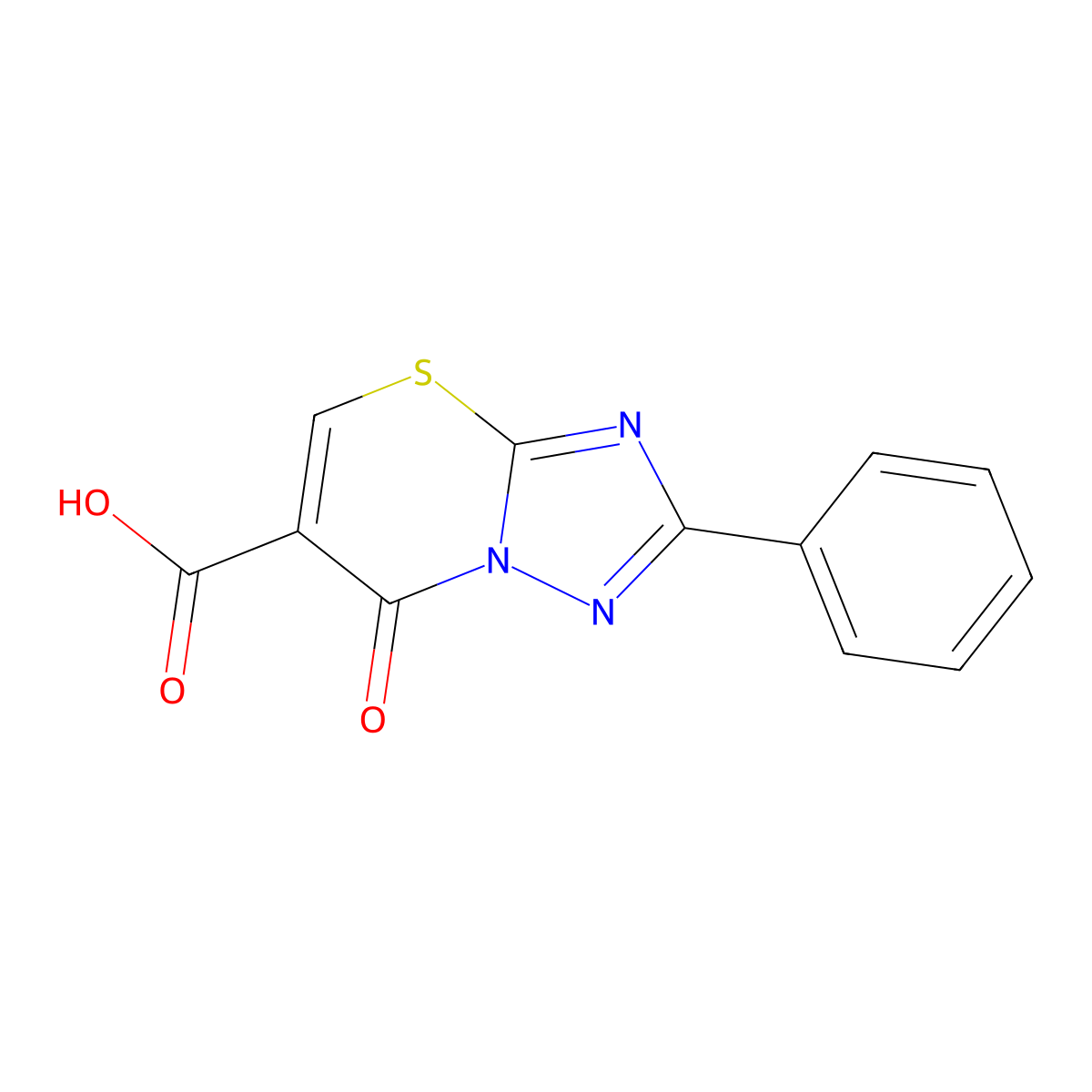7-oxo-2-phenyl-7H-[1,2,4]triazolo[5,1-b][1,3]thiazine-6-carboxylic acid molecular structure, CAS 1375302-47-8