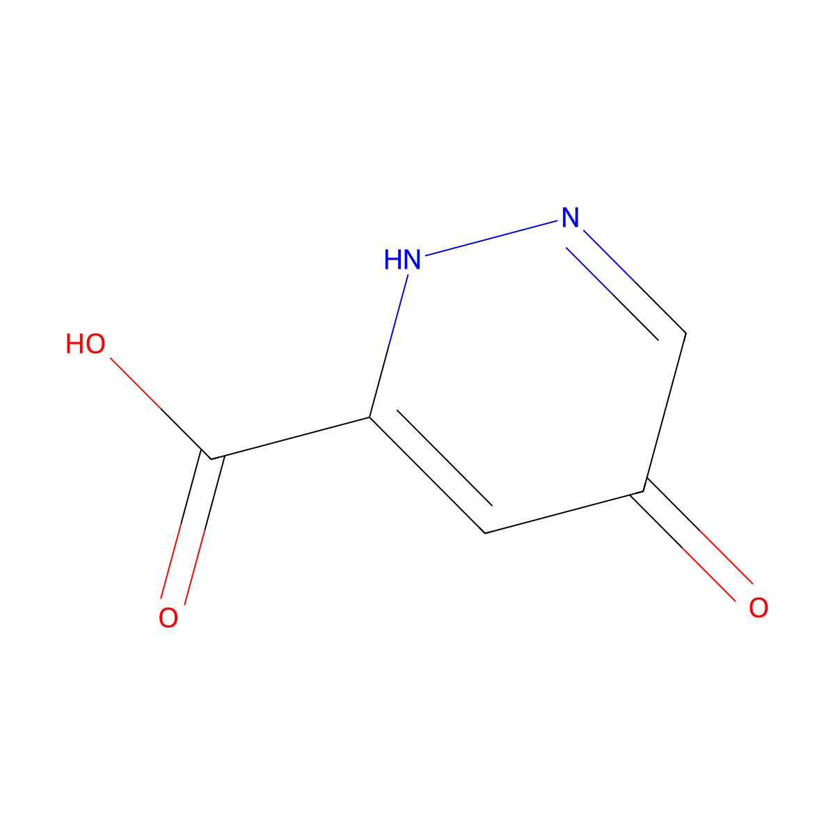 5-Hydroxypyridazine-3-carboxylic acid molecular structure, CAS 1375302-52-5
