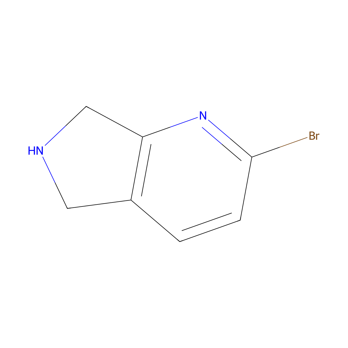 2-Bromo-6,7-dihydro-5H-pyrrolo[3,4-B]pyridine molecular structure, CAS 1375302-65-0