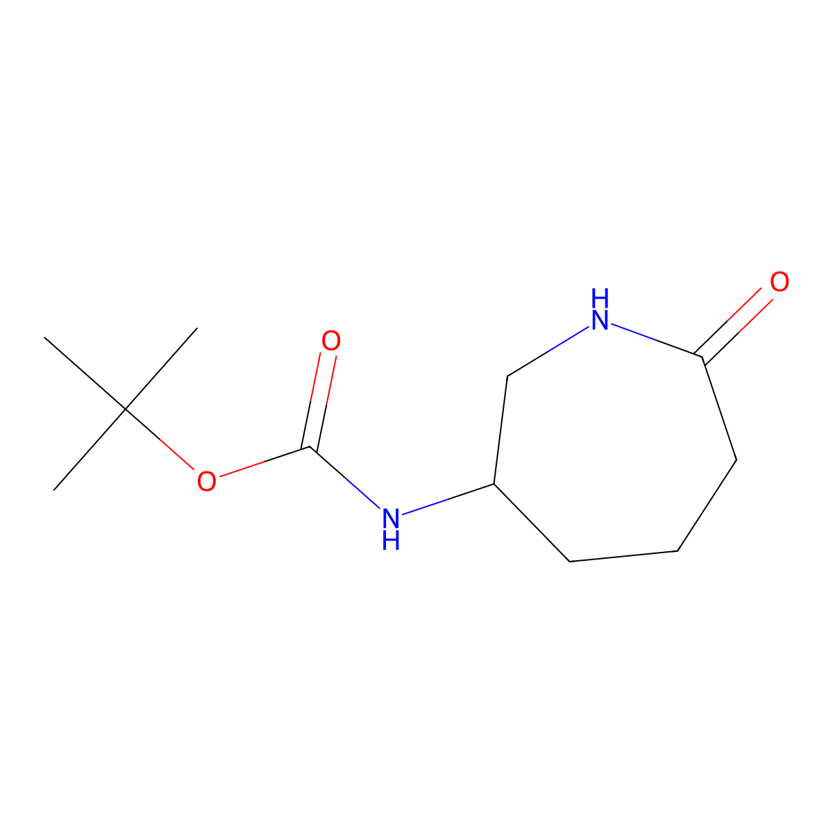 Tert-butyl (7-oxoazepan-3-YL)carbamate molecular structure, CAS 1375303-02-8