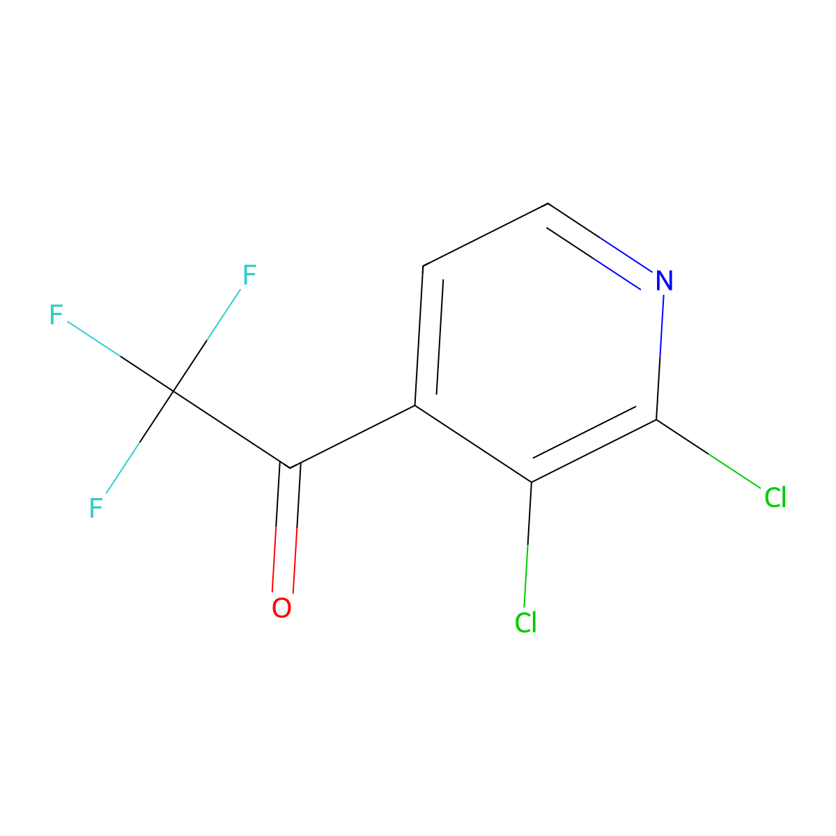 1-(2,3-Dichloropyridin-4-yl)-2,2,2-trifluoroethanone molecular structure, CAS 1375303-08-4
