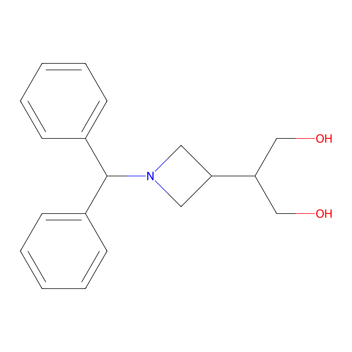 2-(1-Benzhydrylazetidin-3-yl)propane-1,3-diol molecular structure, CAS 1375303-15-3
