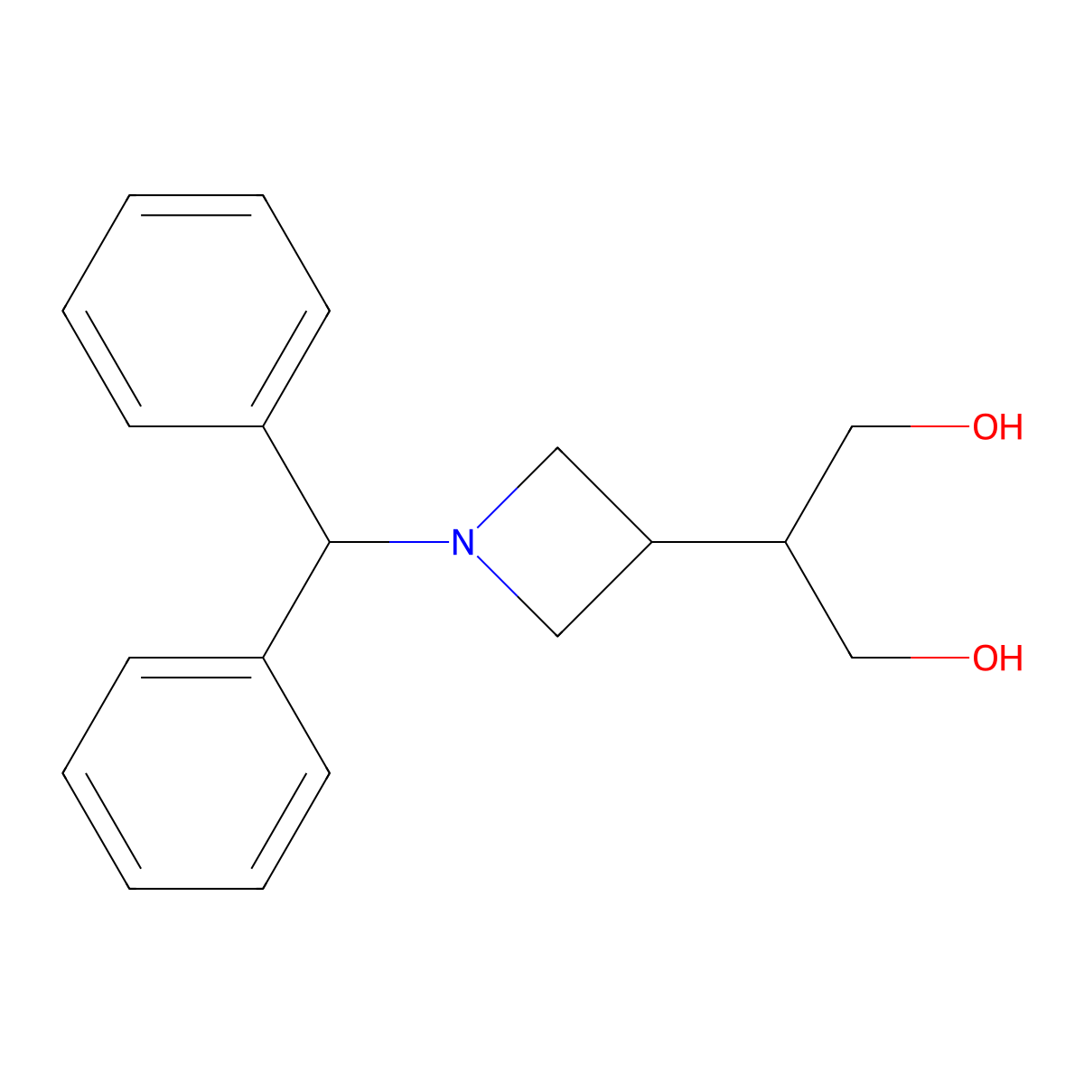 2-(1-Benzhydrylazetidin-3-yl)propane-1,3-diol molecular structure, CAS 1375303-15-3