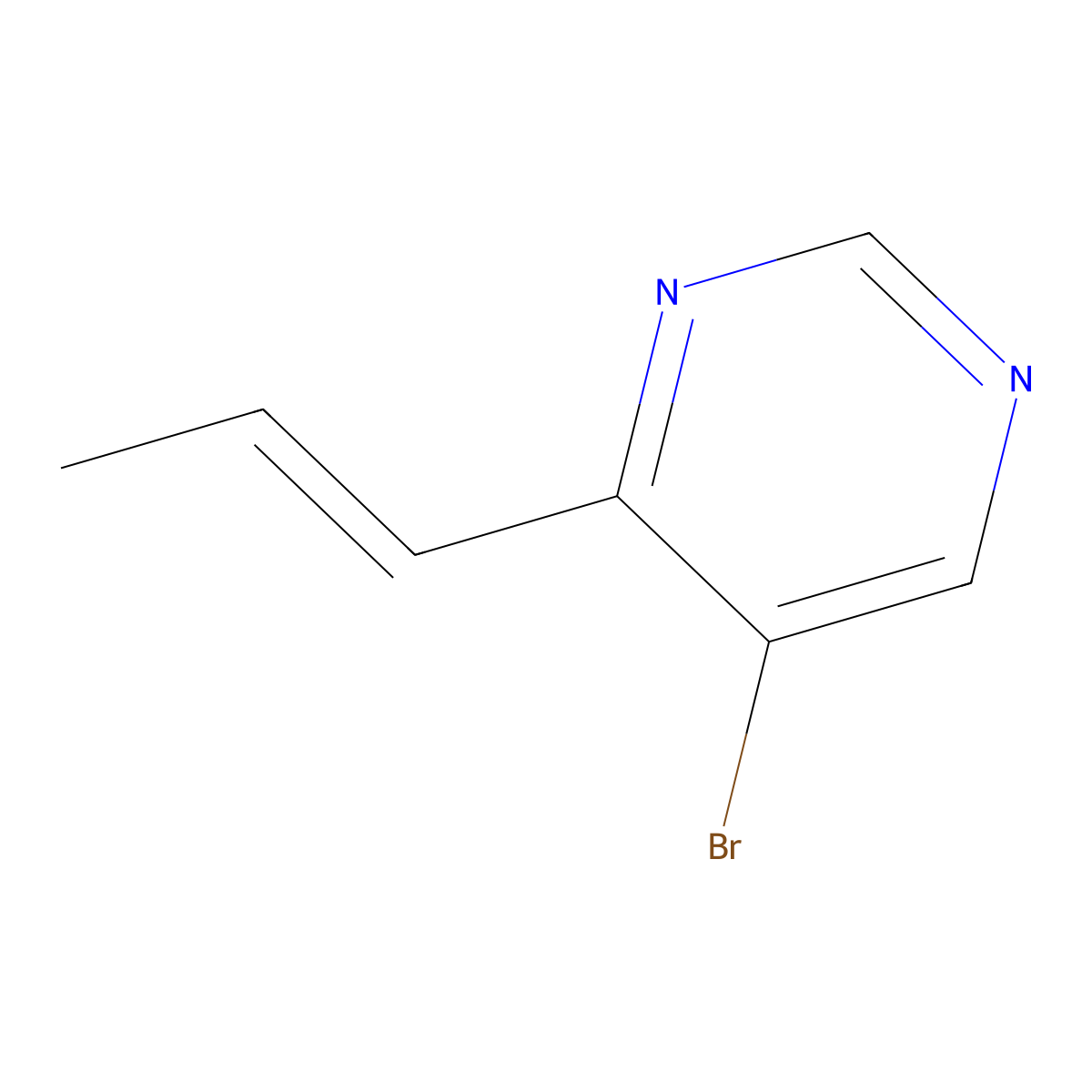 5-Bromo-4-prop-1-enylpyrimidine molecular structure, CAS 1375303-41-5