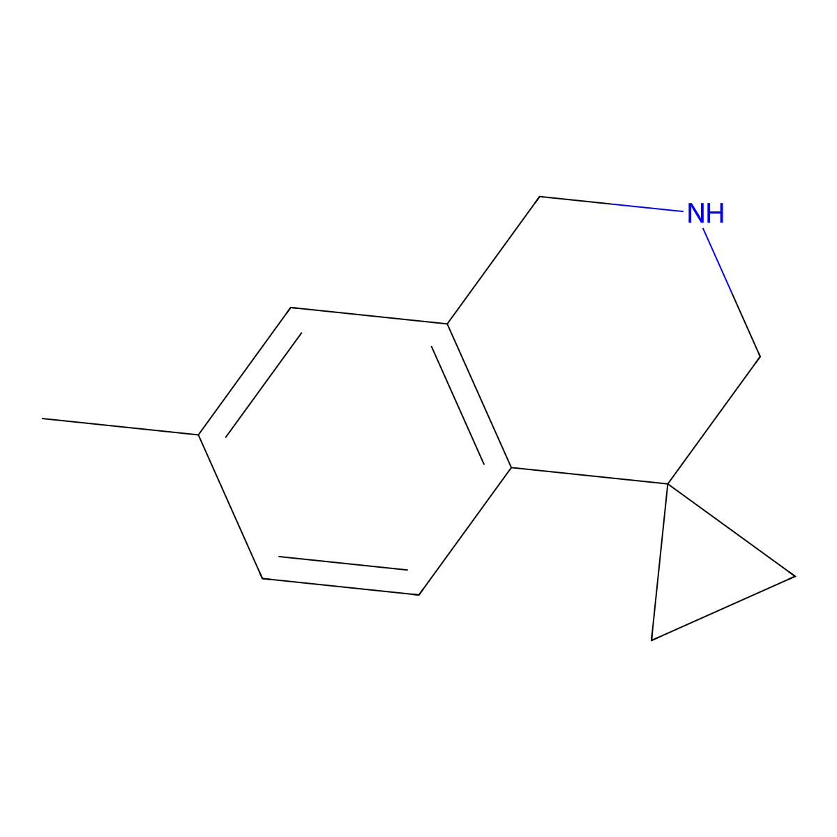7'-methyl-2',3'-dihydro-1'H-spiro[cyclopropane-1,4'-isoquinoline] molecular structure, CAS 1375303-75-5