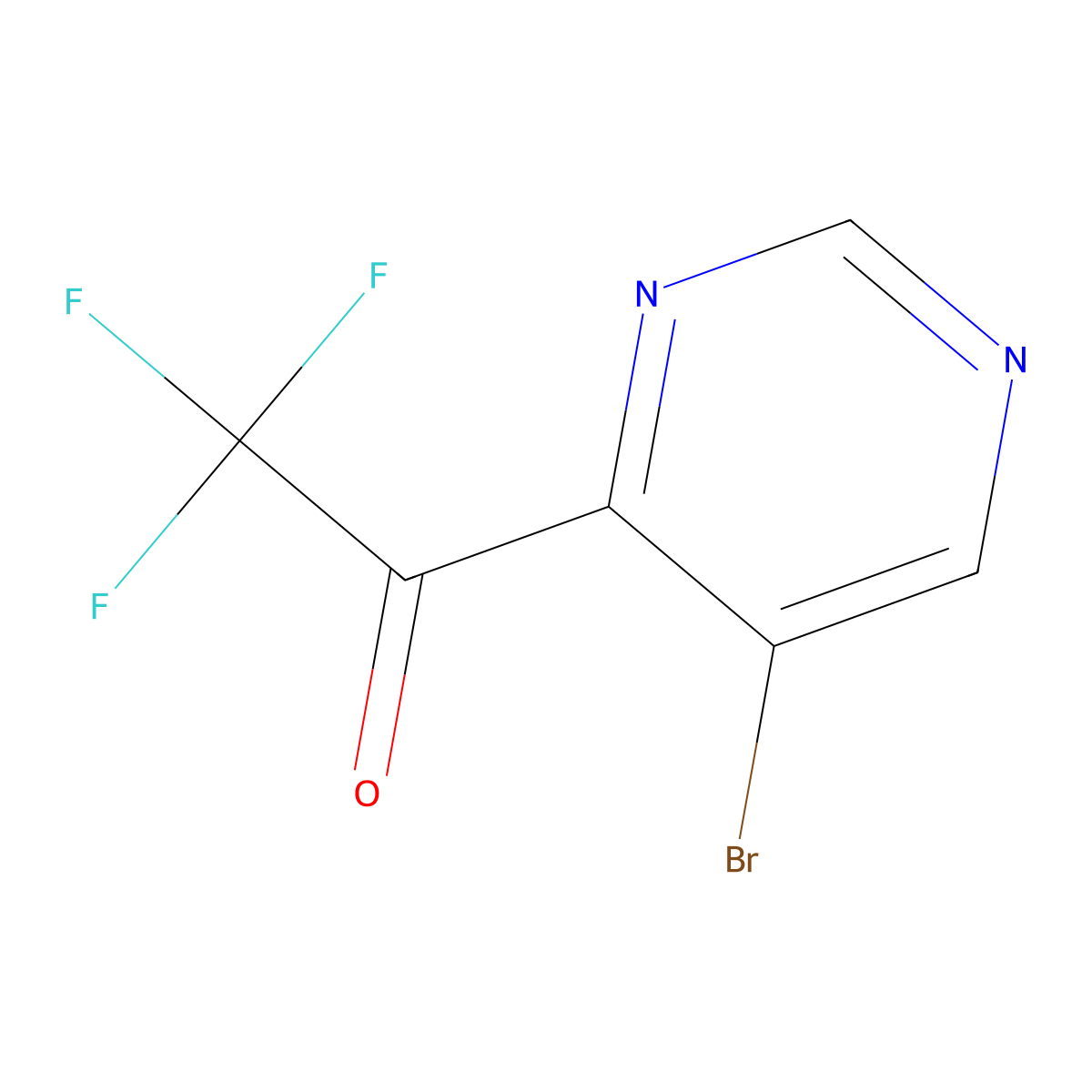 1-(5-Bromopyrimidin-4-yl)-2,2,2-trifluoroethanone molecular structure, CAS 1375303-77-7