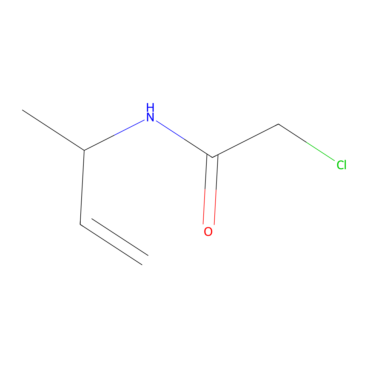 N-(but-3-en-2-yl)-2-chloroacetamide molecular structure, CAS 1375303-79-9