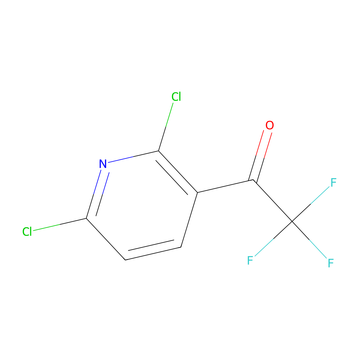 1-(2,6-Dichloropyridin-3-yl)-2,2,2-trifluoroethanone molecular structure, CAS 1375303-81-3