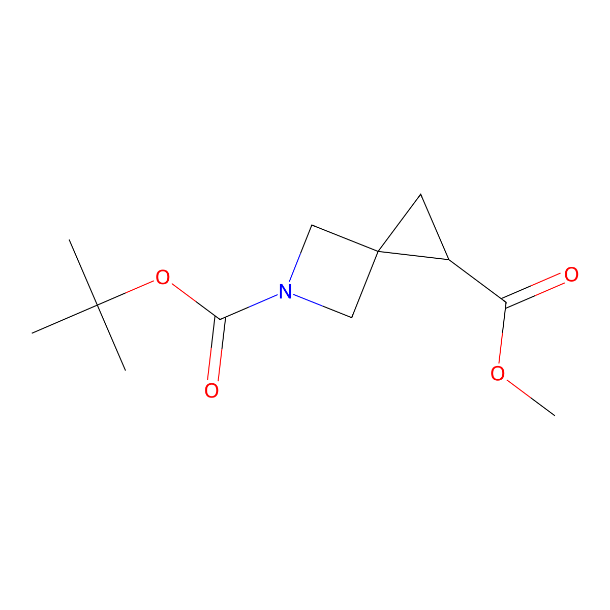 5-Tert-butyl 1-methyl 5-azaspiro[2.3]hexane-1,5-dicarboxylate molecular structure, CAS 1375303-85-7