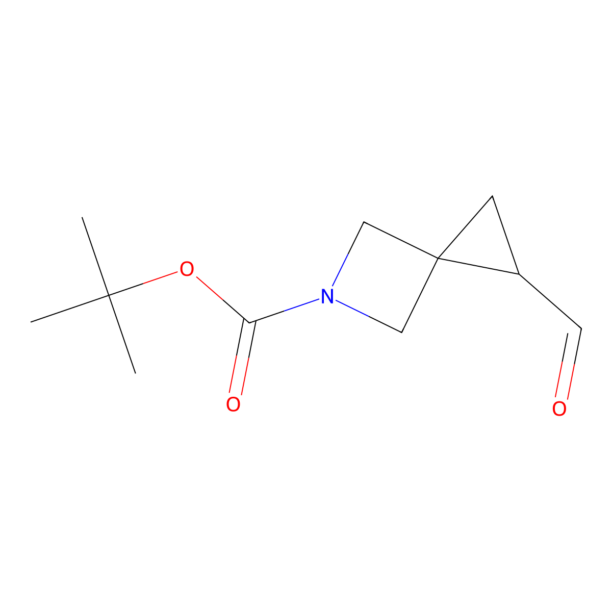 Tert-butyl 1-formyl-5-azaspiro[2.3]hexane-5-carboxylate molecular structure, CAS 1375303-93-7