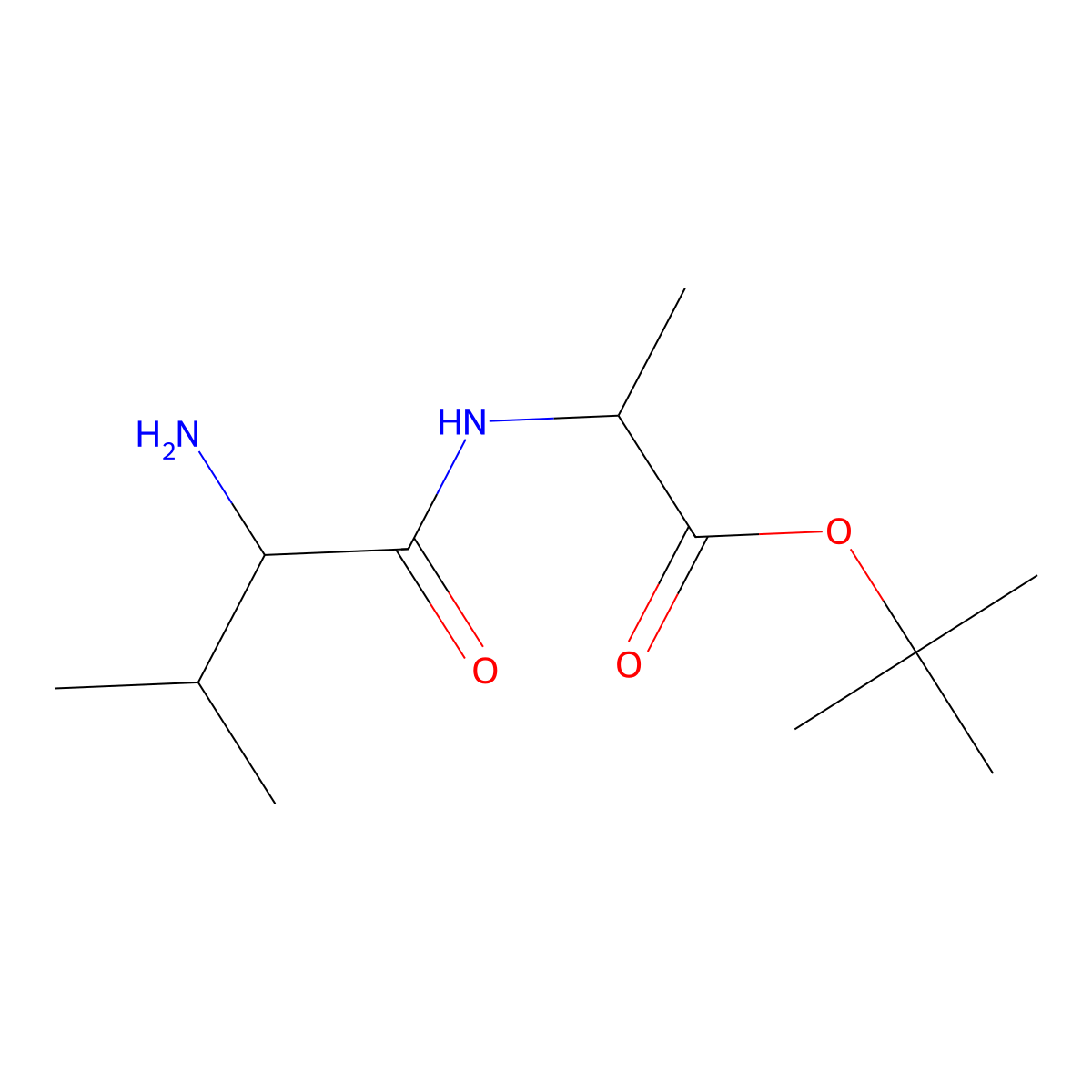 tert-butyl (2S)-2-[(2S)-2-amino-3-methylbutanamido]propanoate molecular structure, CAS 137538-34-2