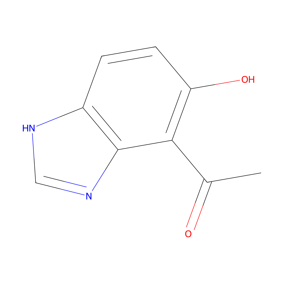 1-(5-hydroxy-1H-benzo[d]imidazol-4-yl)ethanone molecular structure, CAS 137538-55-7
