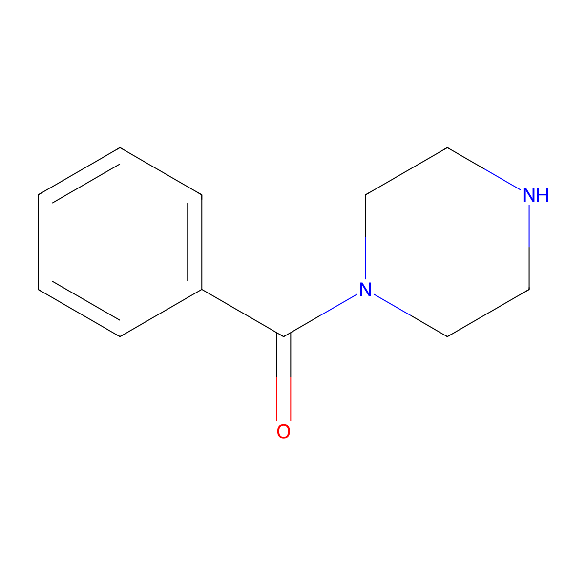 1-Benzoylpiperazine molecular structure, CAS 13754-38-6