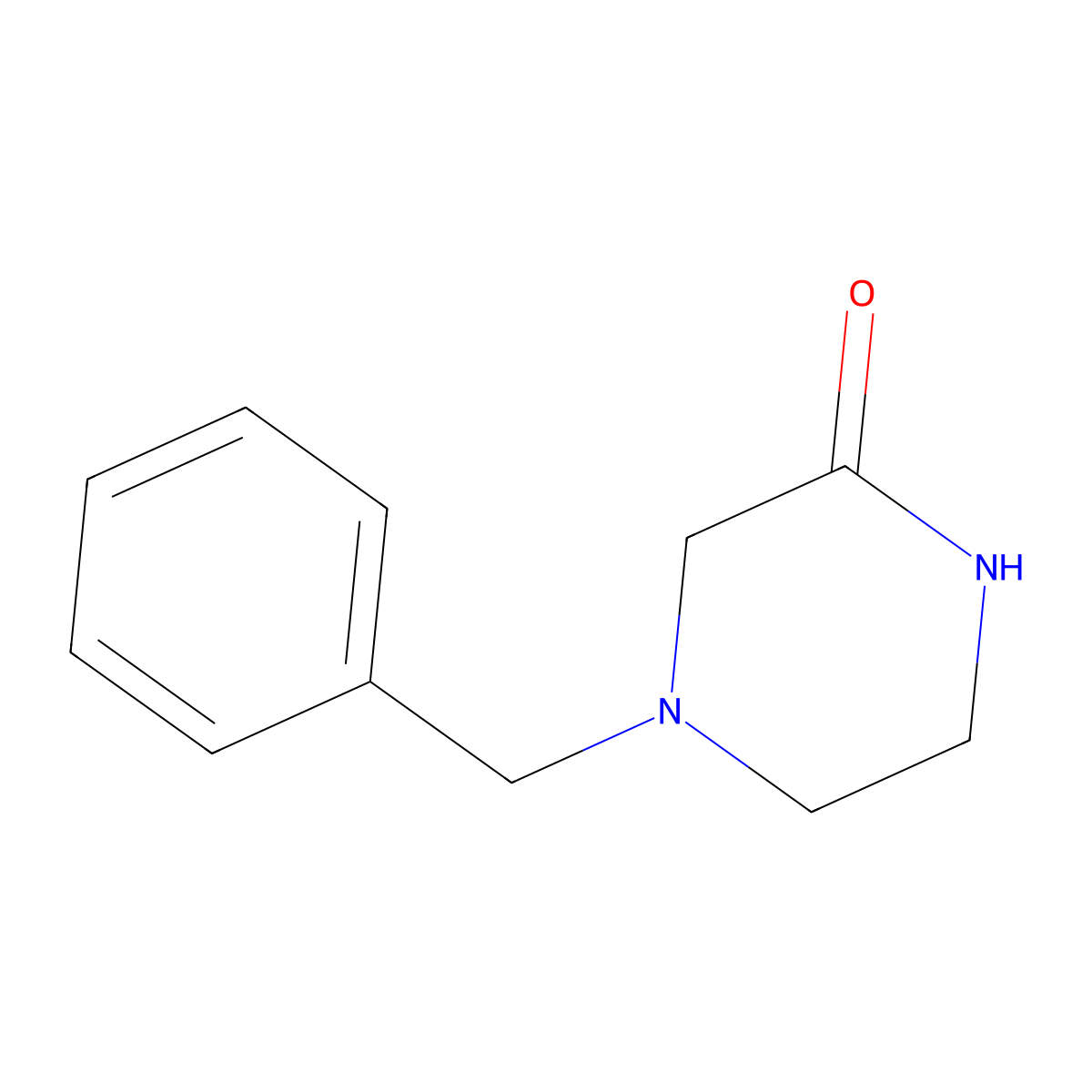1-Benzyl-3-oxopiperazine molecular structure, CAS 13754-41-1
