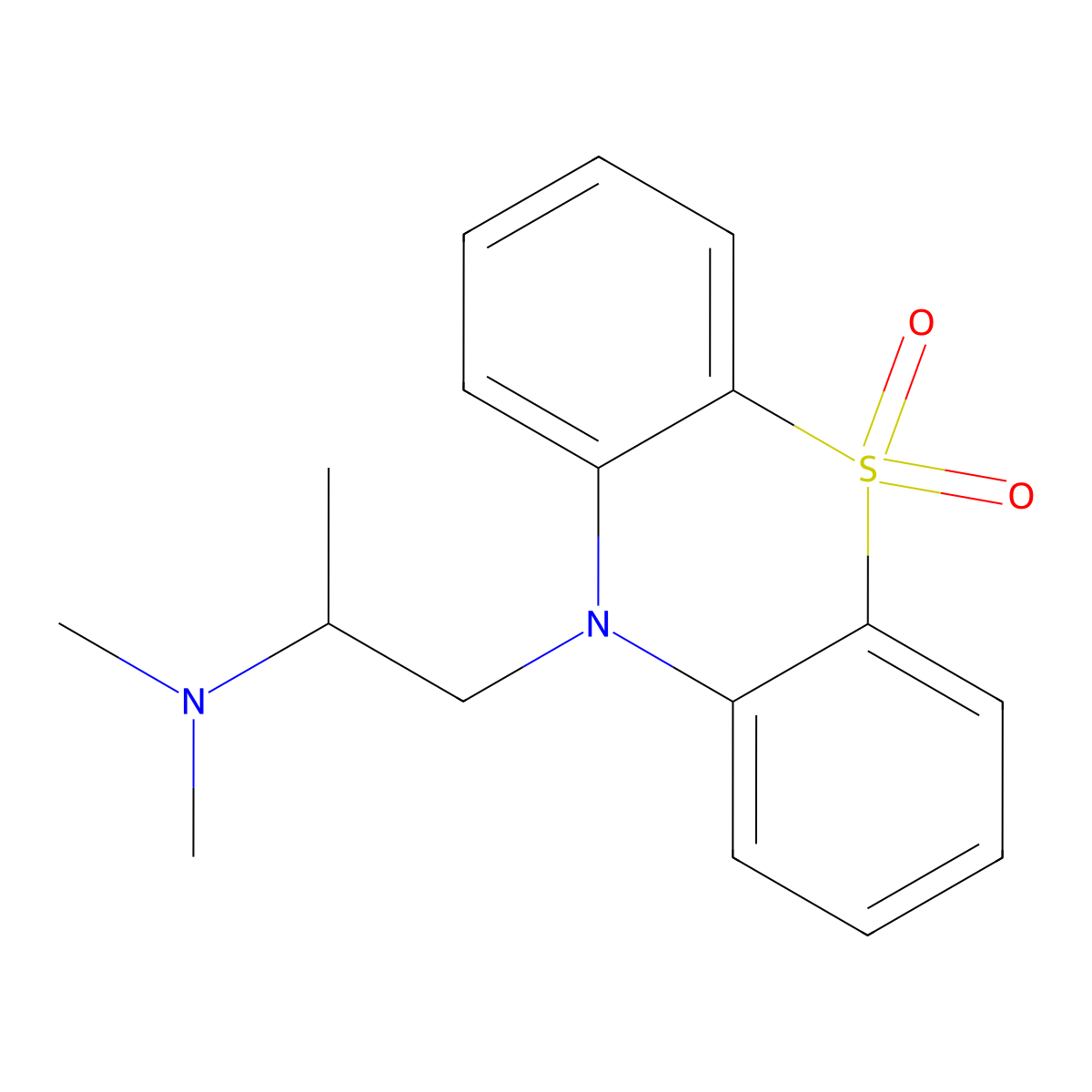 Dioxopromethazine molecular structure, CAS 13754-56-8