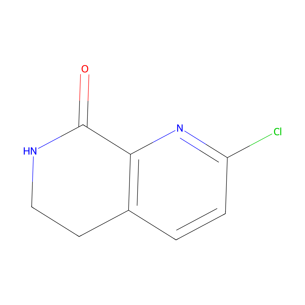 2-Chloro-6,7-dihydro-1,7-naphthyridin-8(5H)-one molecular structure, CAS 1375452-66-6