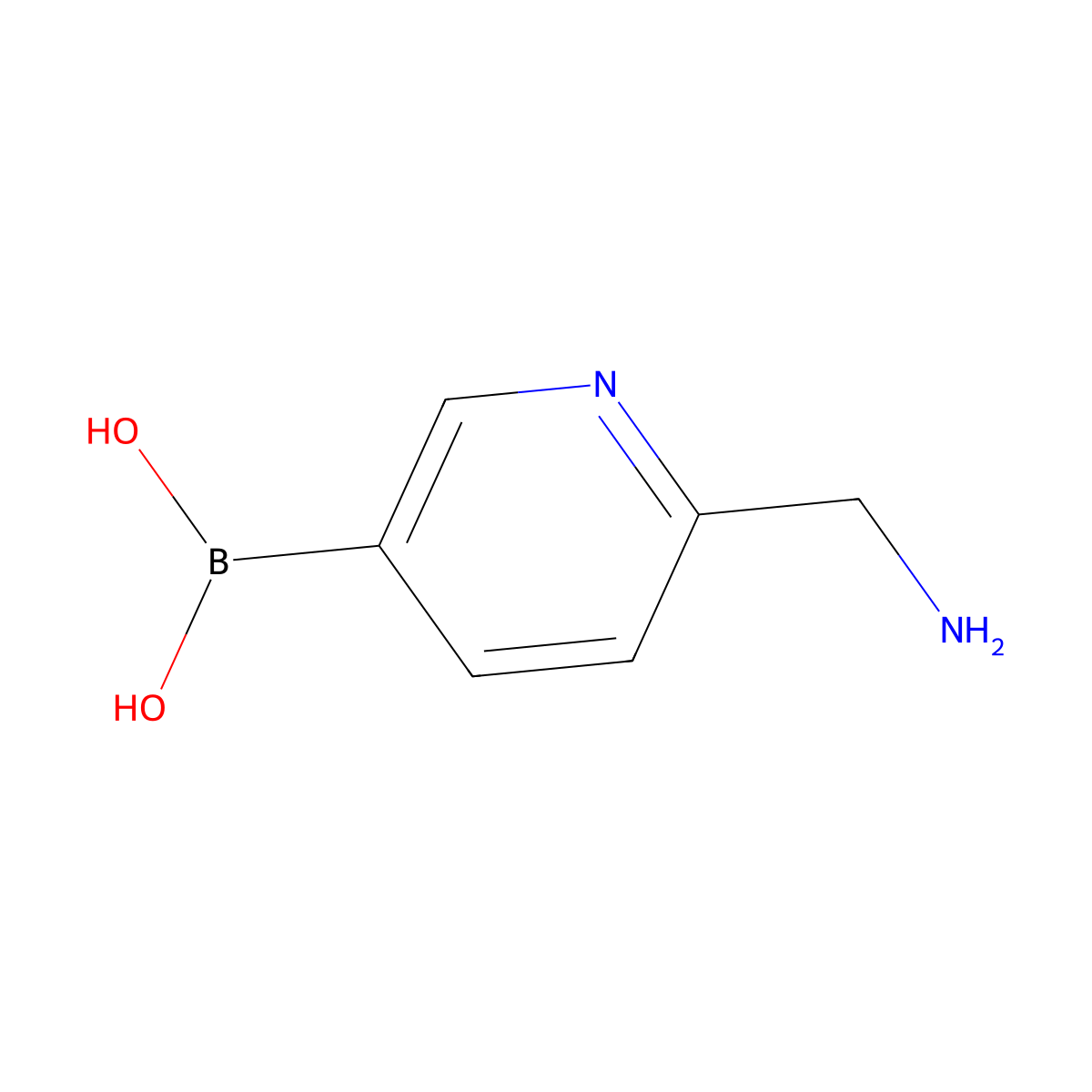 (6-(Aminomethyl)pyridin-3-yl)boronic acid molecular structure, CAS 1375452-67-7
