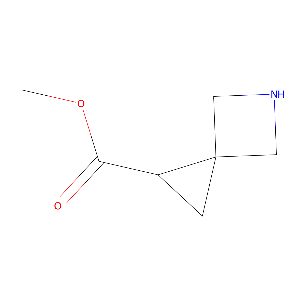 Methyl 5-azaspiro[2.3]hexane-1-carboxylate molecular structure, CAS 1375452-70-2
