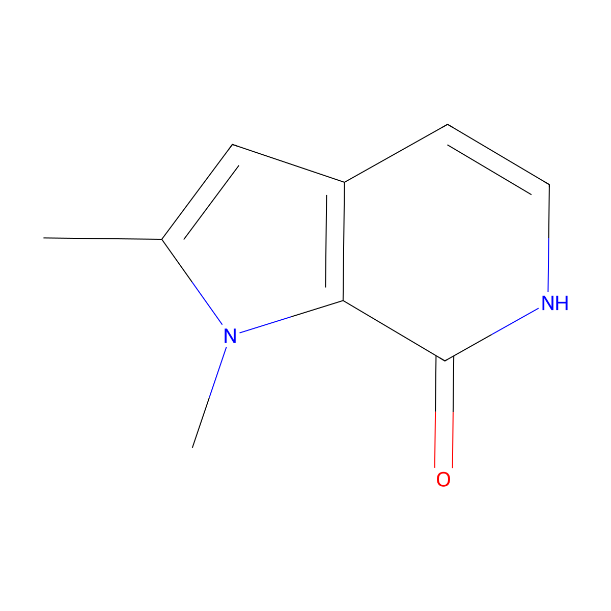 1,2-dimethyl-1H,6H,7H-pyrrolo[2,3-c]pyridin-7-one molecular structure, CAS 1375471-39-8