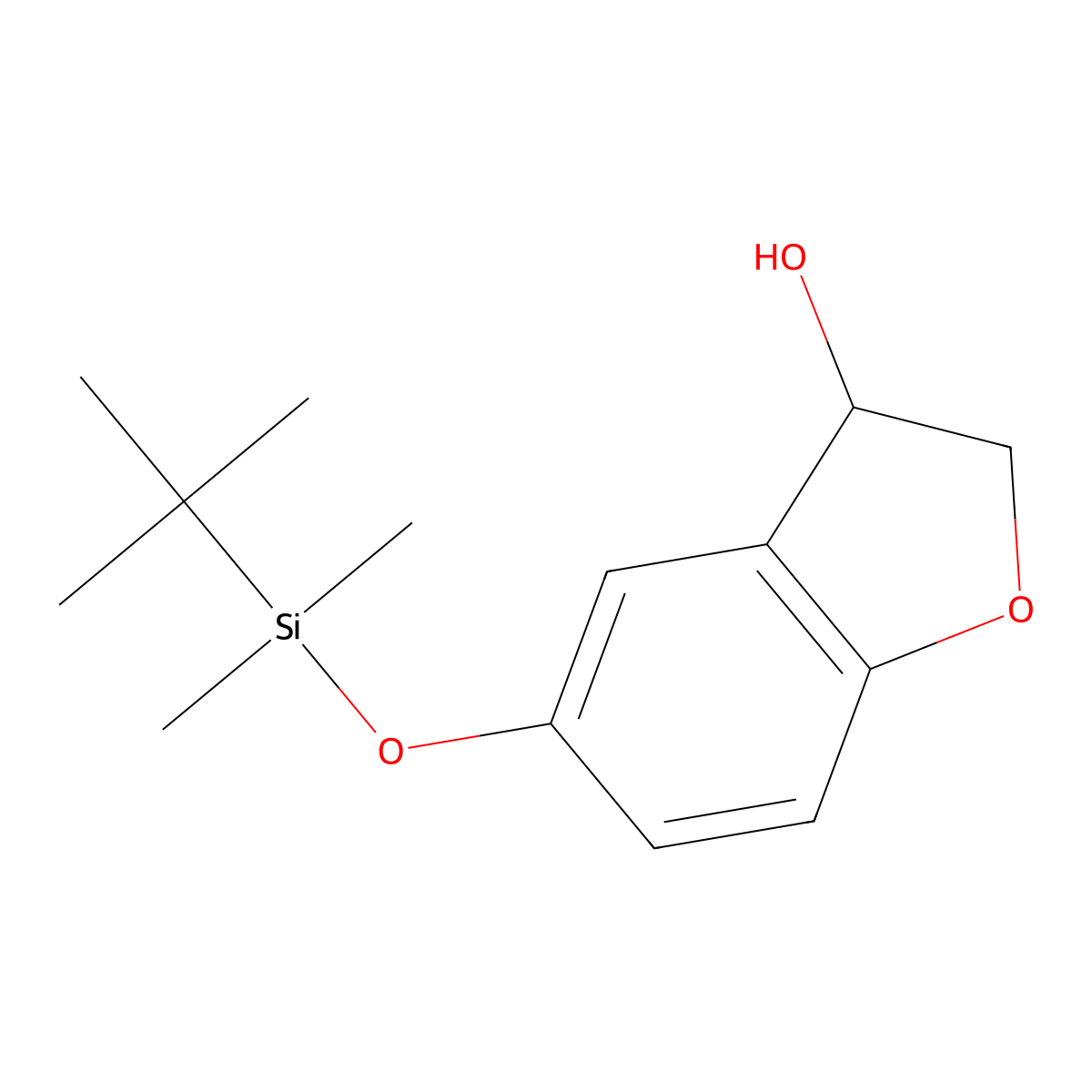 5-((Tert-butyldimethylsilyl)oxy)-2,3-dihydro-1-benzofuran-3-ol molecular structure, CAS 1375471-40-1