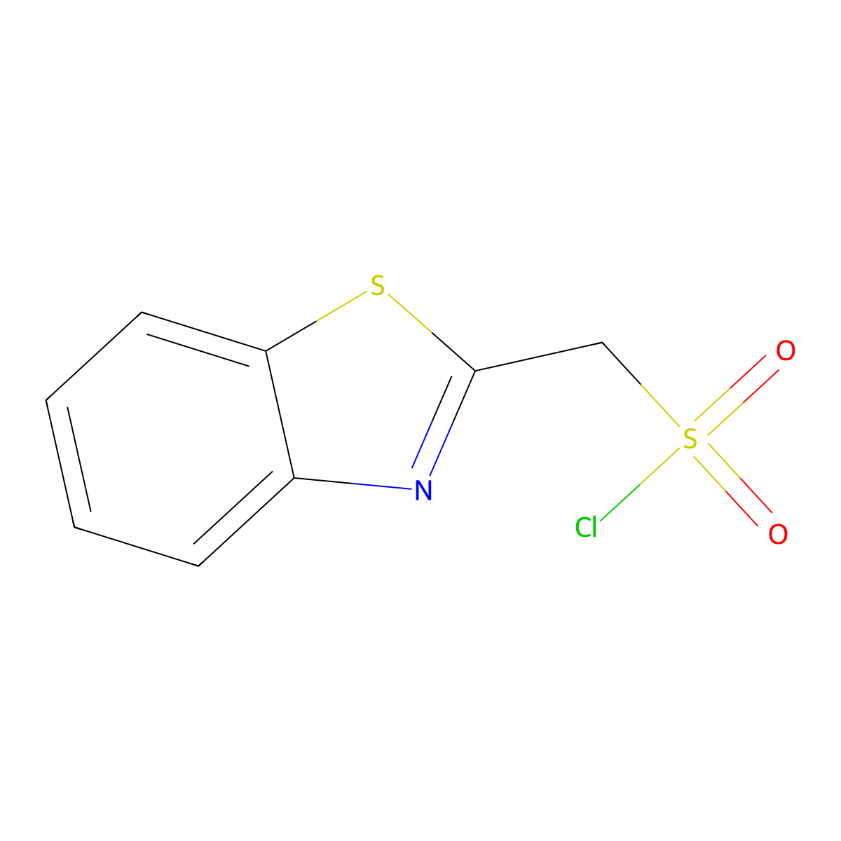 1,3-Benzothiazol-2-ylmethanesulfonyl chloride molecular structure, CAS 1375471-41-2