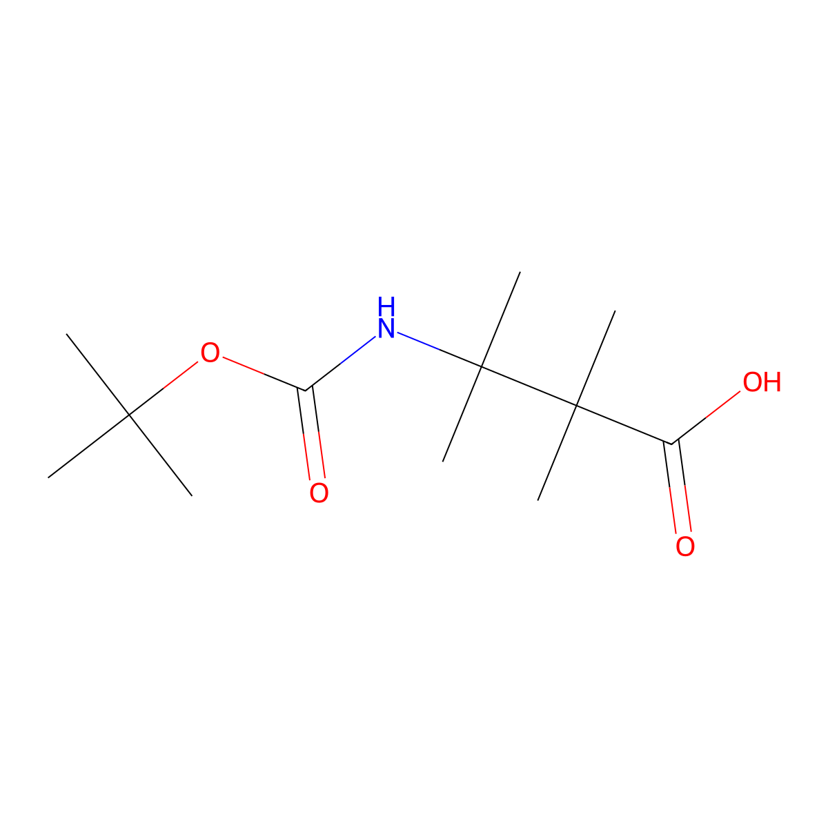 3-{[(Tert-butoxy)carbonyl]amino}-2,2,3-trimethylbutanoic acid molecular structure, CAS 1375471-46-7