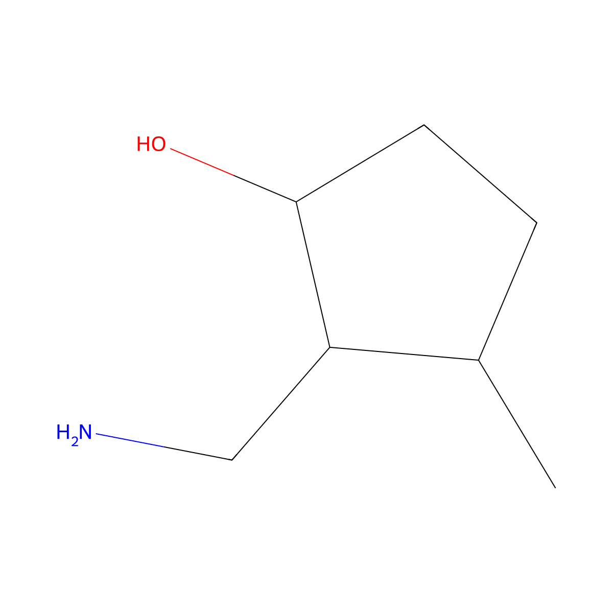 2-(Aminomethyl)-3-methylcyclopentan-1-ol molecular structure, CAS 1375471-57-0