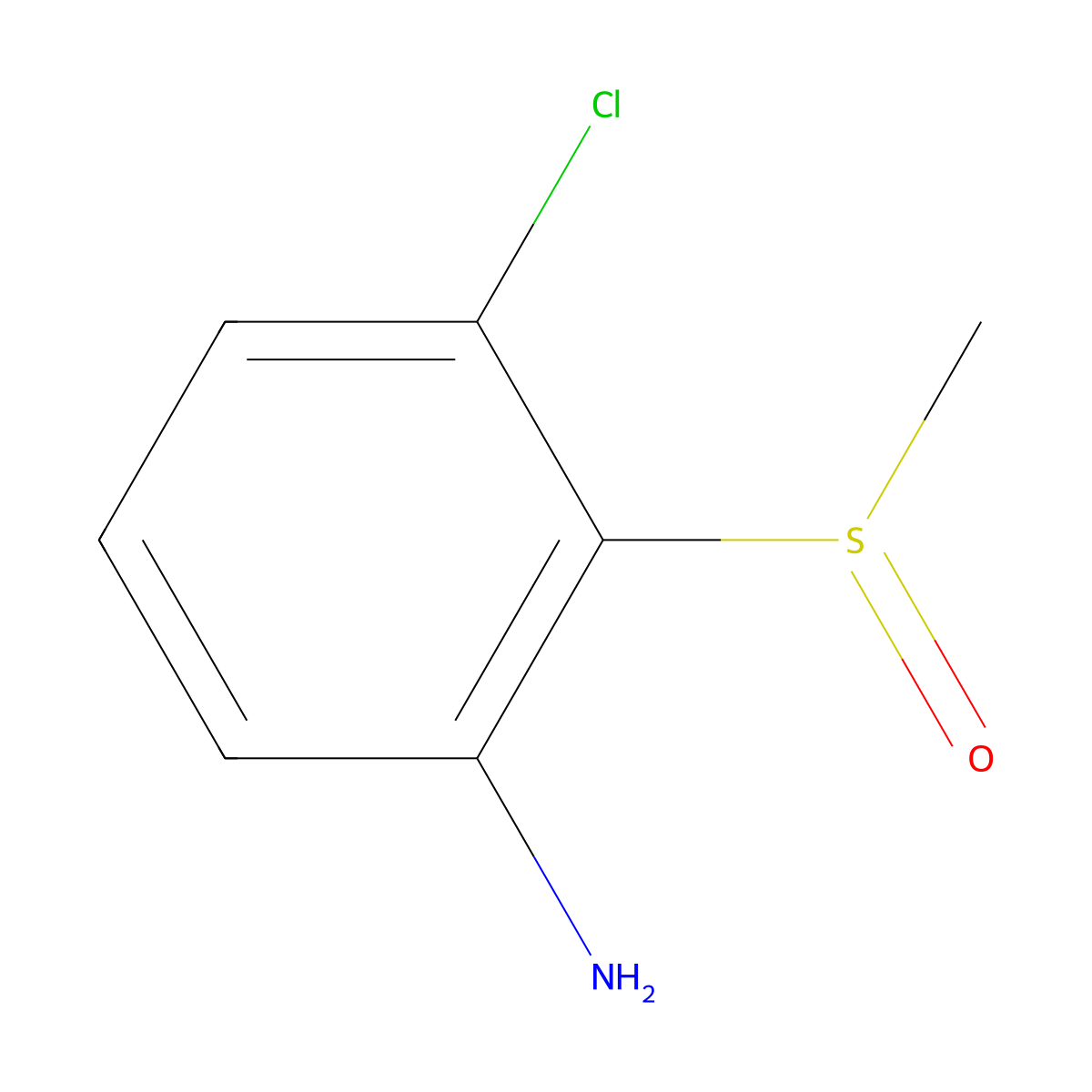 3-Chloro-2-methanesulfinylaniline molecular structure, CAS 1375471-66-1