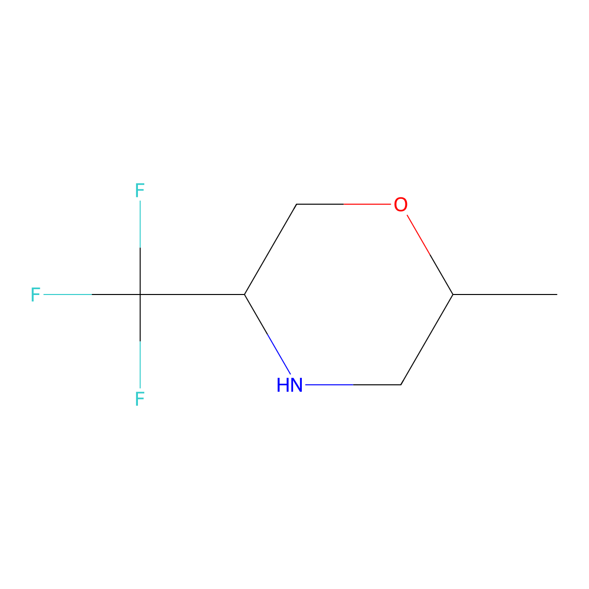 2-Methyl-5-(trifluoromethyl)morpholine molecular structure, CAS 1375471-67-2