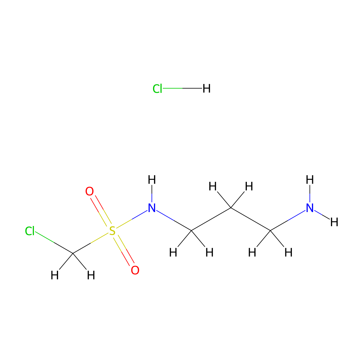 N-(3-aminopropyl)-1-chloromethanesulfonamide hydrochloride molecular structure, CAS 1375471-72-9