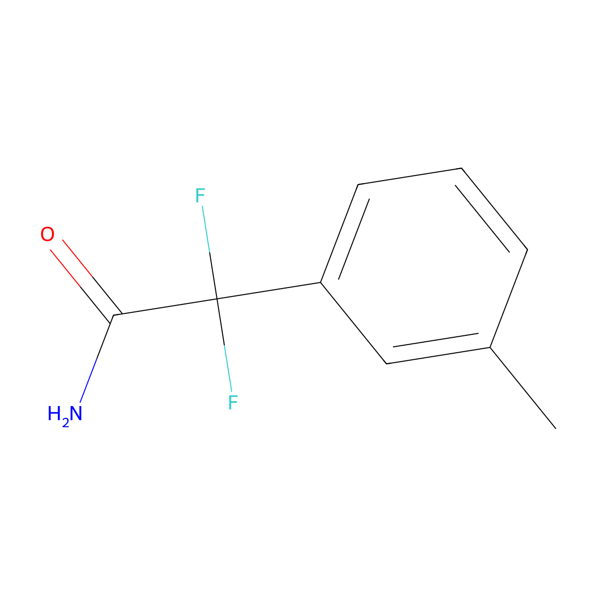 2,2-Difluoro-2-(3-methylphenyl)acetamide molecular structure, CAS 1375471-73-0