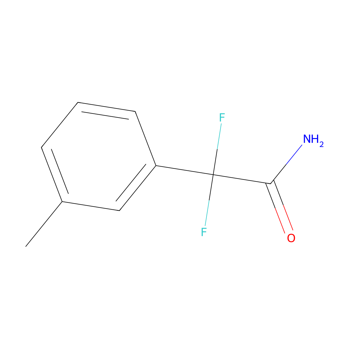 2,2-Difluoro-2-(3-methylphenyl)acetamide molecular structure, CAS 1375471-73-0