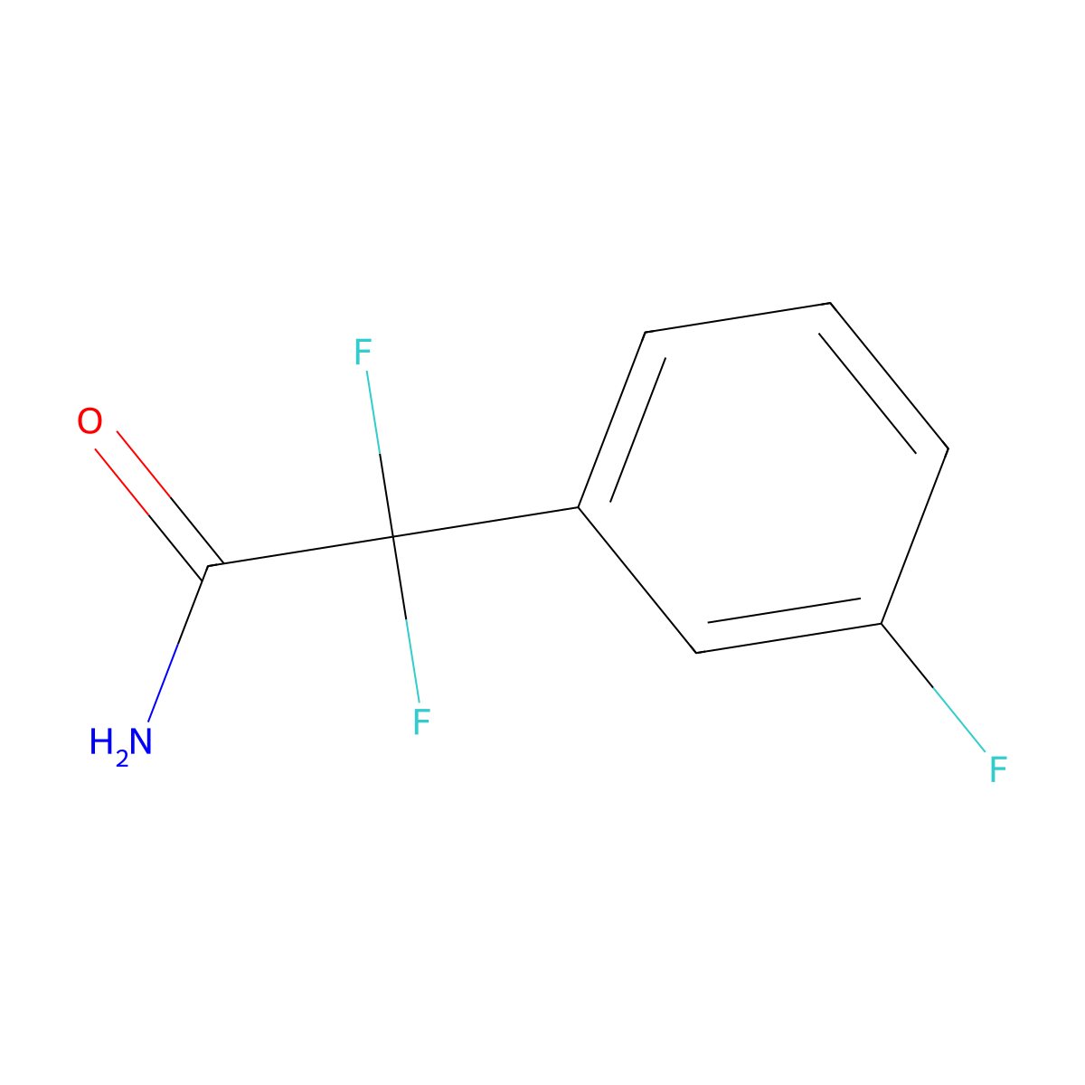 2,2-Difluoro-2-(3-fluorophenyl)acetamide molecular structure, CAS 1375471-77-4