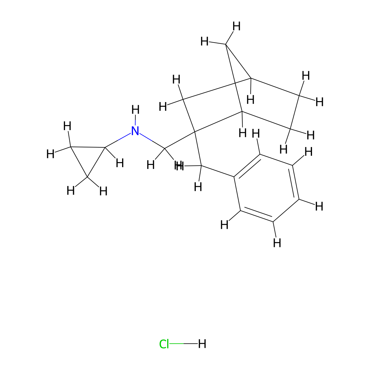 N-({2-benzylbicyclo[2.2.1]heptan-2-yl}methyl)cyclopropanamine hydrochloride molecular structure, CAS 1375471-88-7