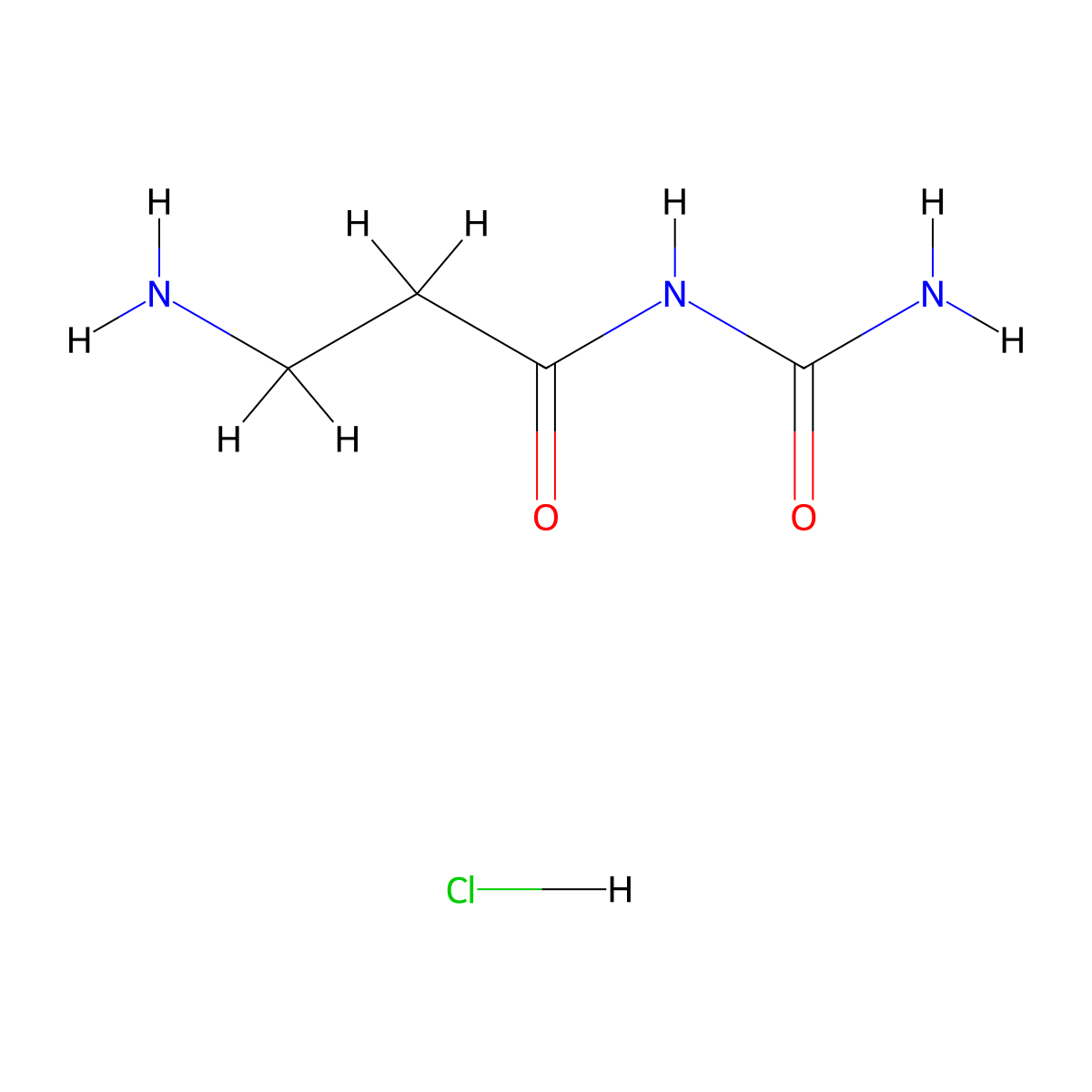 (3-Aminopropanoyl)urea hydrochloride molecular structure, CAS 1375471-90-1
