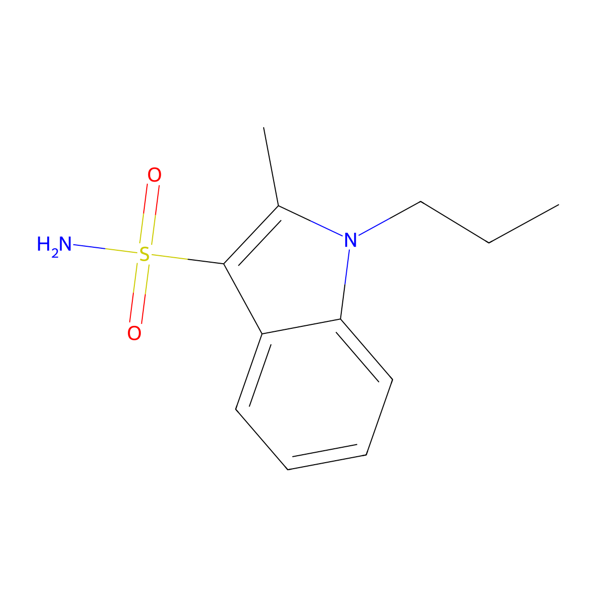 2-methyl-1-propyl-1H-indole-3-sulfonamide molecular structure, CAS 1375472-00-6