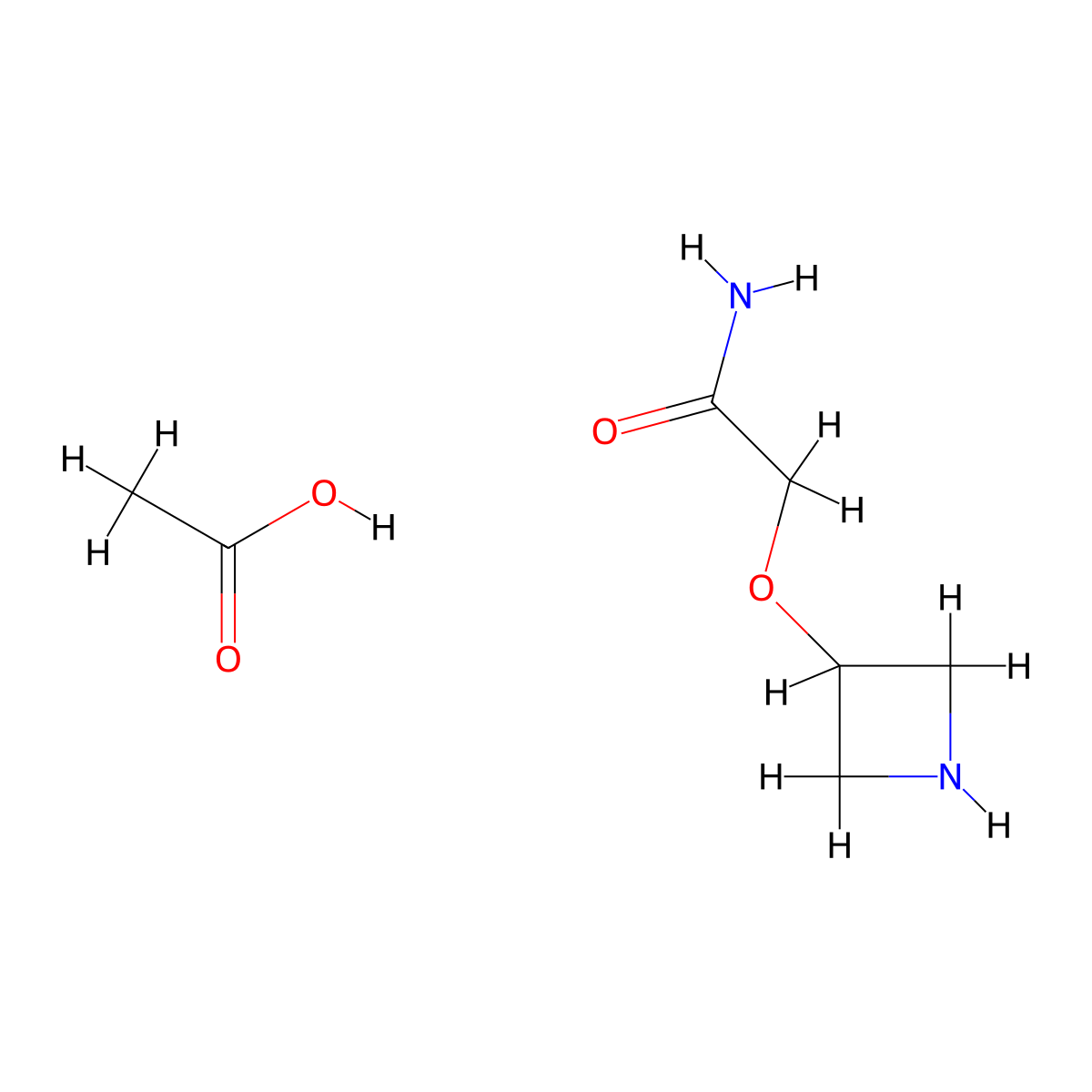 2-(Azetidin-3-yloxy)acetamide; acetic acid molecular structure, CAS 1375472-02-8