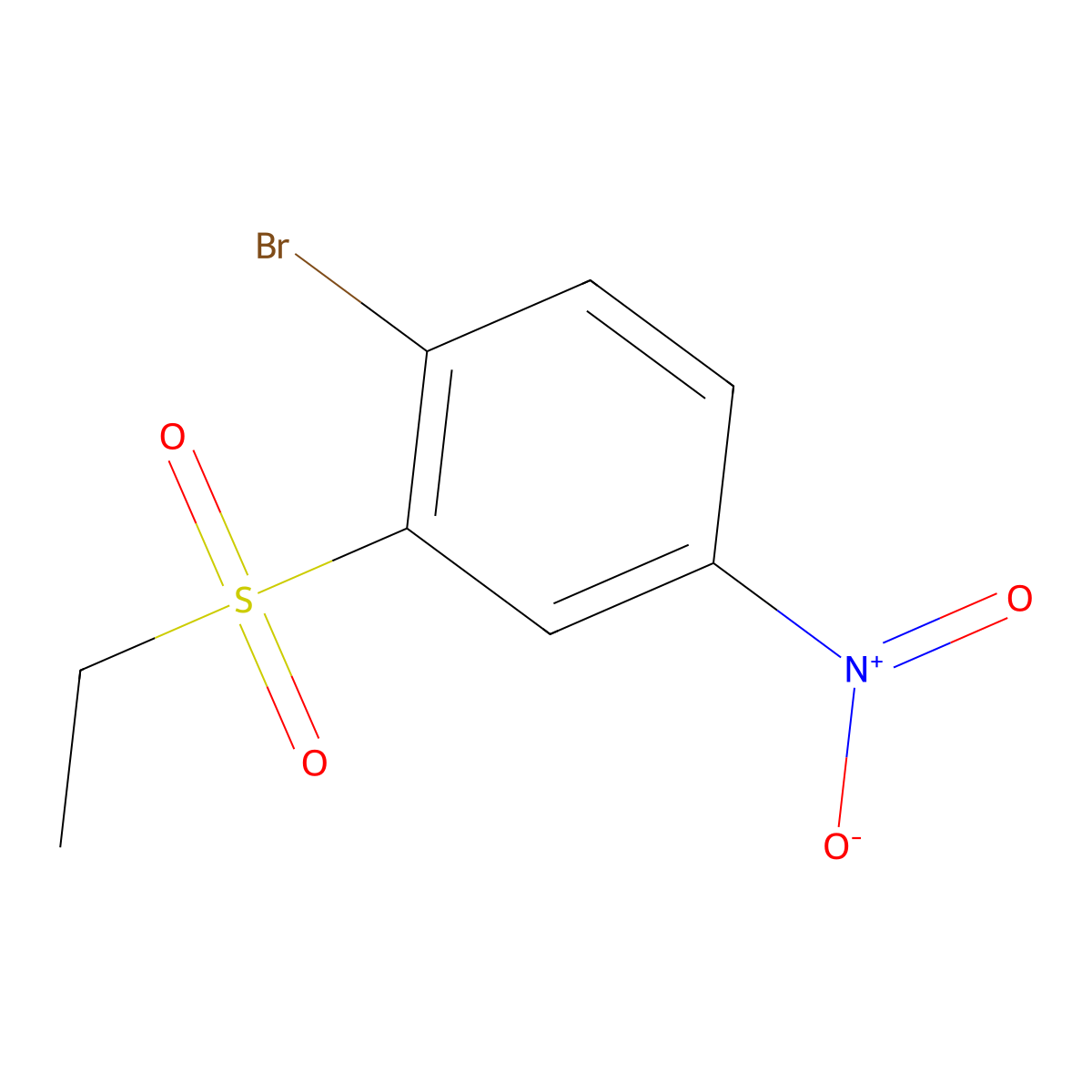1-Bromo-2-(ethanesulfonyl)-4-nitrobenzene molecular structure, CAS 1375472-10-8