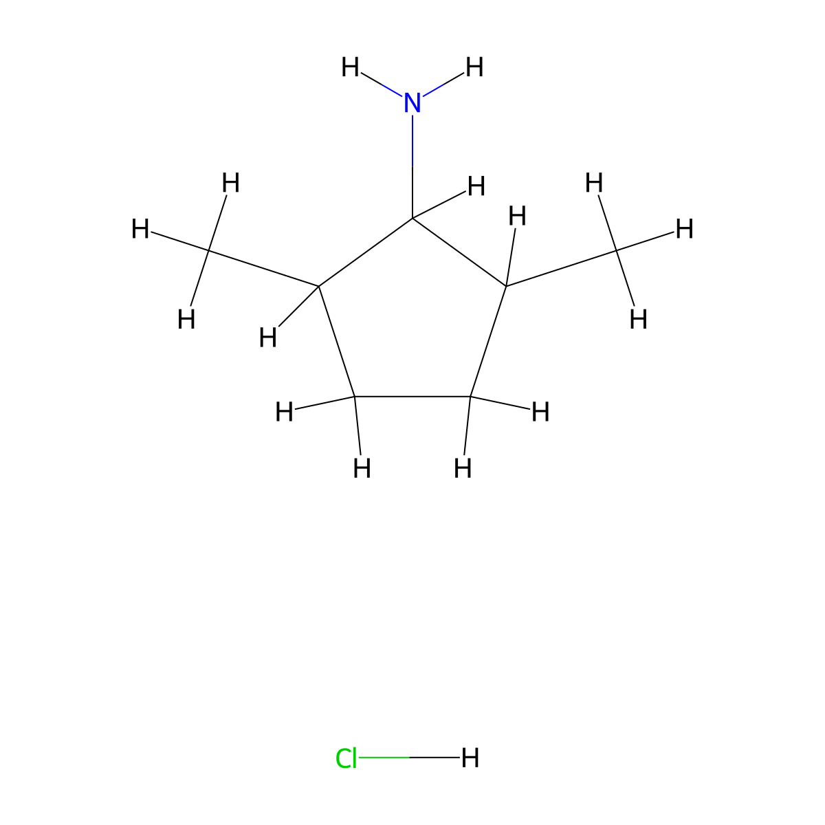 2,5-Dimethyl-cyclopentylamine hydrochloride molecular structure, CAS 1375472-17-5