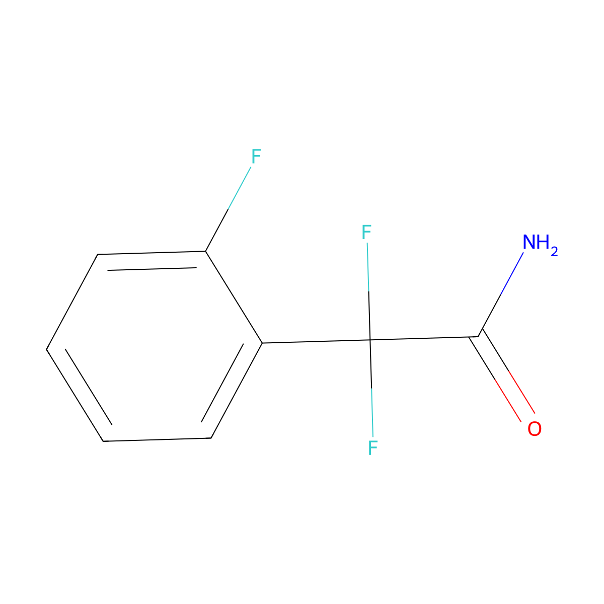 2,2-Difluoro-2-(2-fluorophenyl)acetamide molecular structure, CAS 1375472-28-8