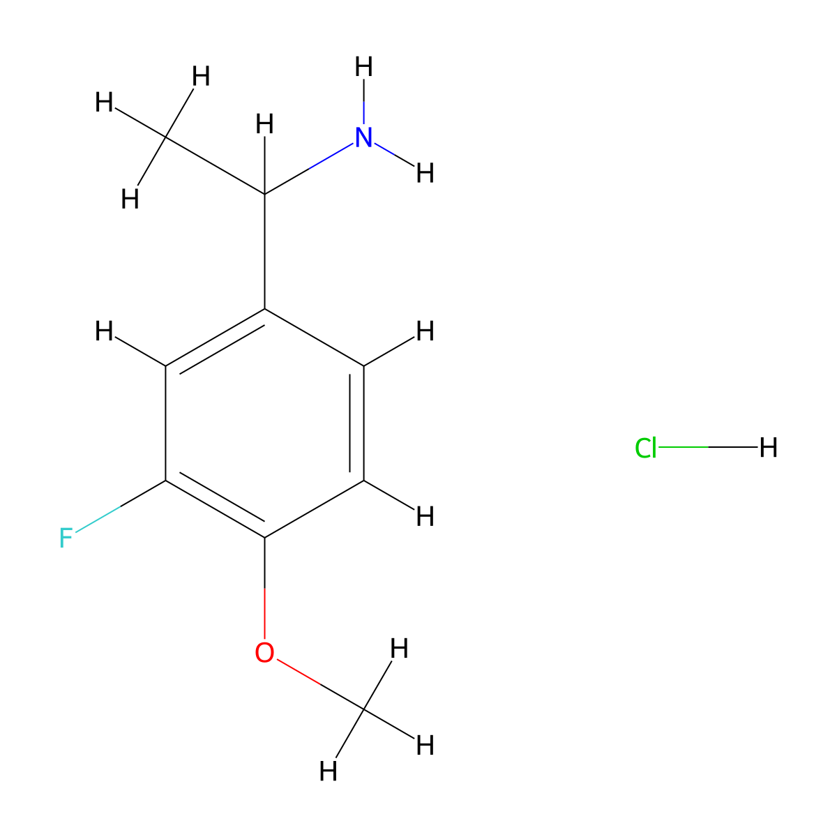 1-(3-Fluoro-4-methoxyphenyl)ethan-1-amine hydrochloride molecular structure, CAS 1375472-38-0