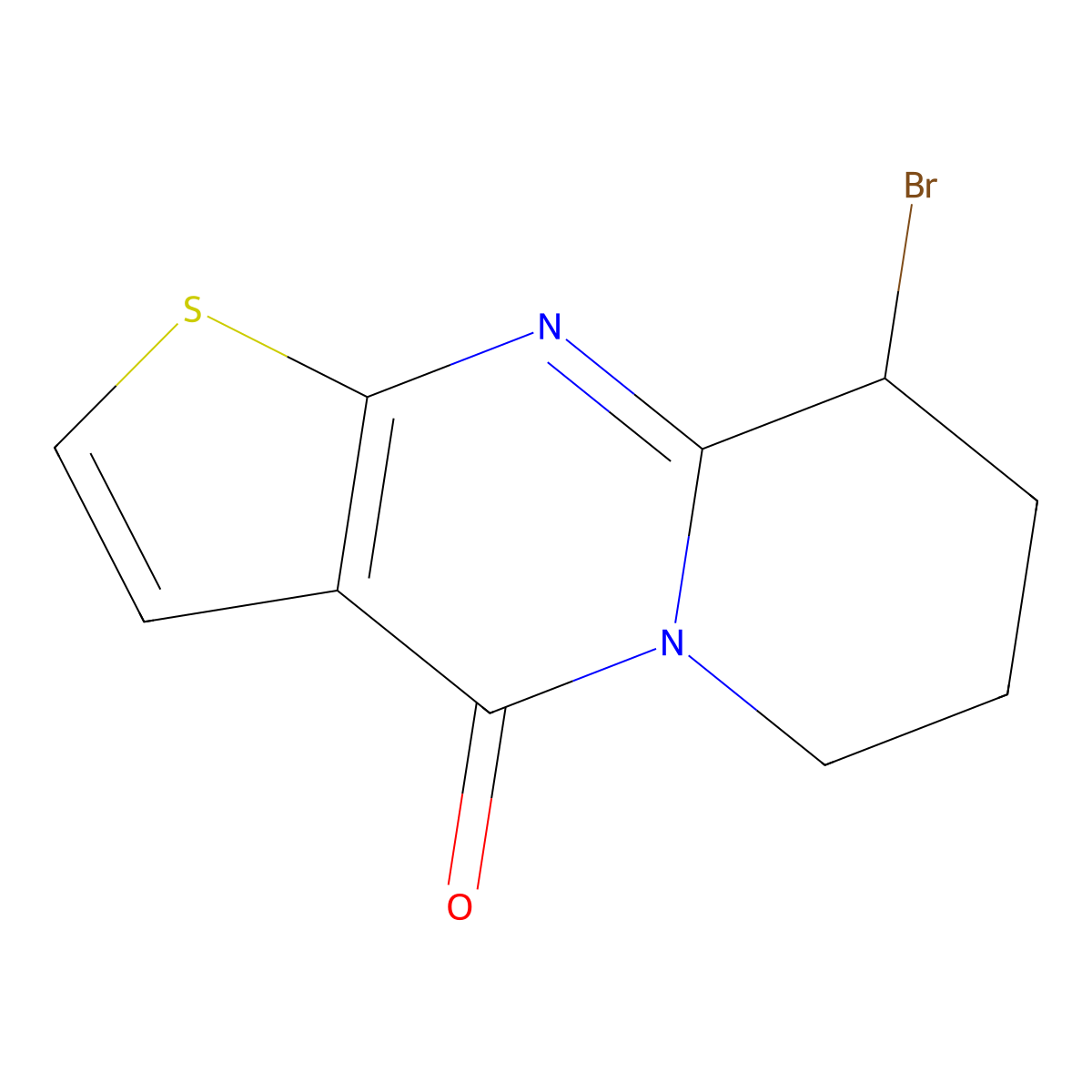 10-Bromo-6-thia-1,8-diazatricyclo[7.4.0.0,3,7]trideca-3(7),4,8-trien-2-one molecular structure, CAS 1375472-44-8