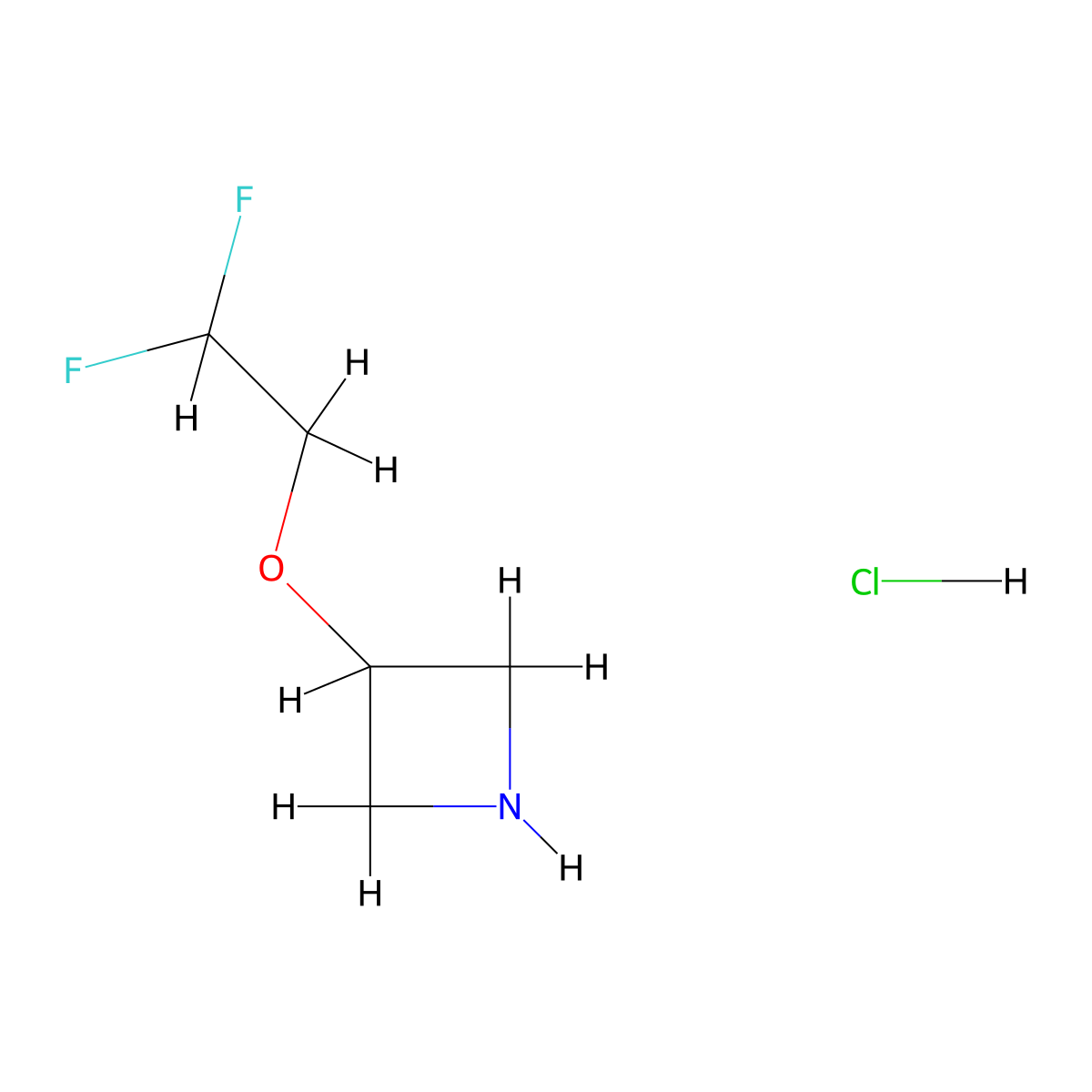 3-(2,2-Difluoroethoxy)azetidine hydrochloride molecular structure, CAS 1375472-46-0