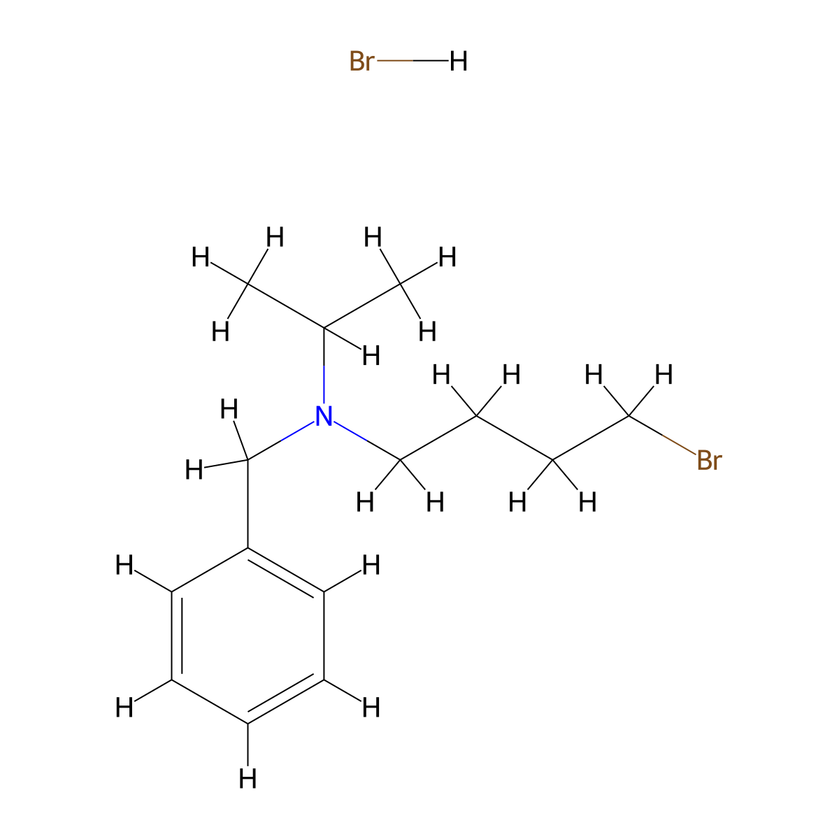 Benzyl(4-bromobutyl)(propan-2-yl)amine hydrobromide molecular structure, CAS 1375472-52-8