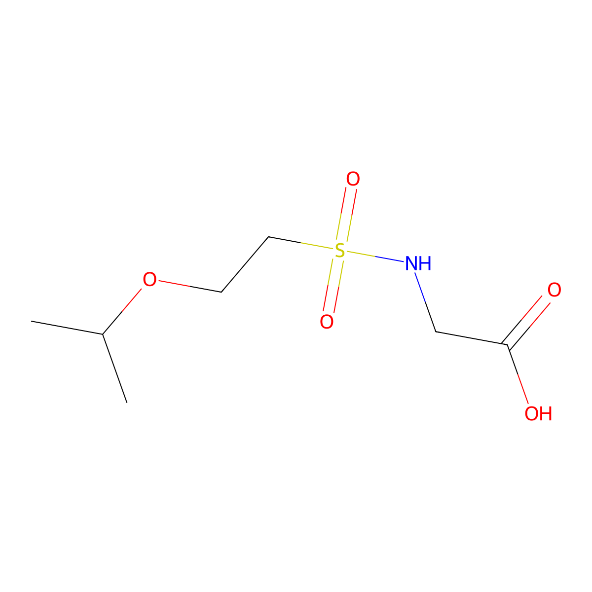 2-(2-(Propan-2-yloxy)ethanesulfonamido)acetic acid molecular structure, CAS 1375472-61-9